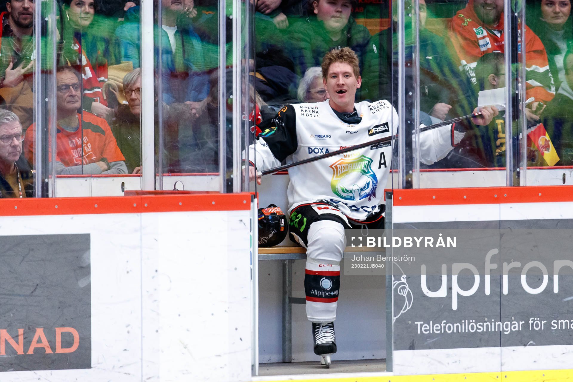 Malmö Redhawks Emil Sylvegård i utvisningsbåset