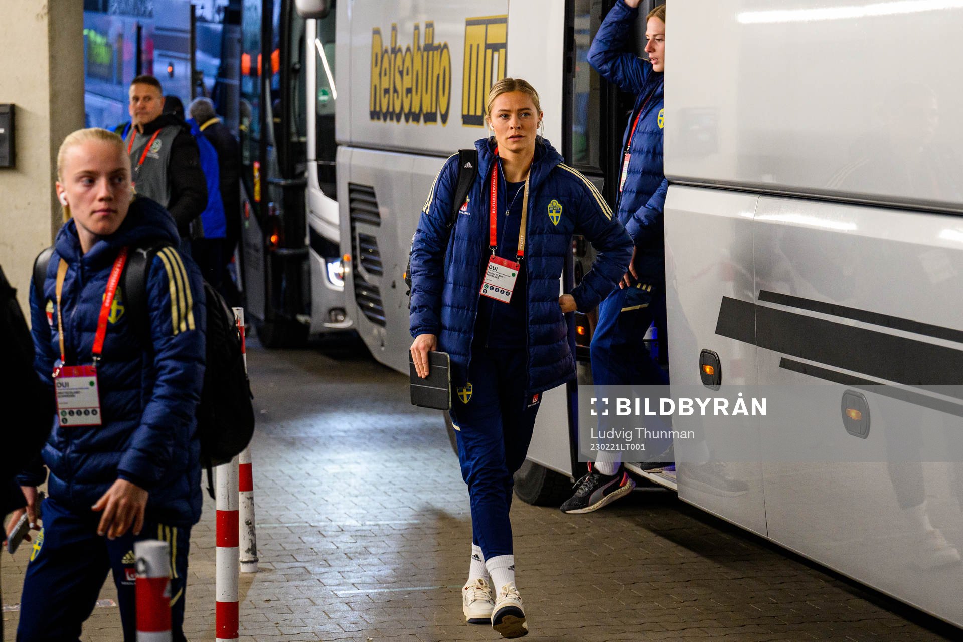 Fridolina Rolfö of Sweden arrives for the women's