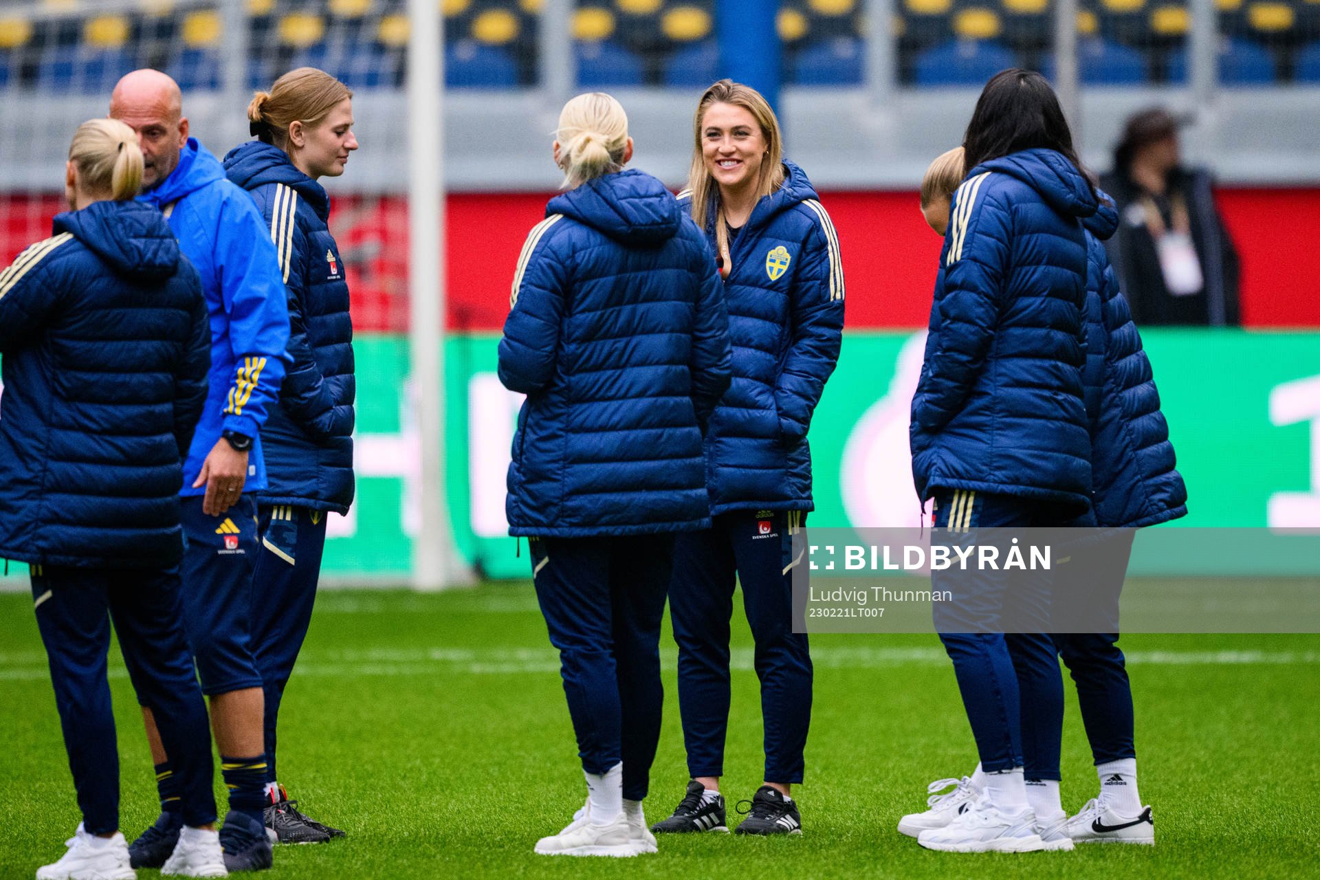 Freja Olofsson of Sweden walks the pitch