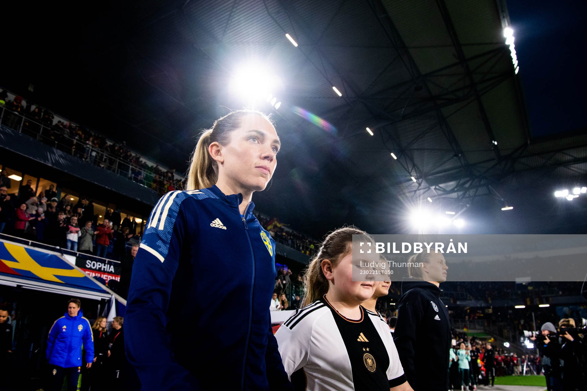 Elin Rubensson of Sweden ahead of the women's international friendly football match between Germany and Sweden on February 21, 2023 in Duisburg.
