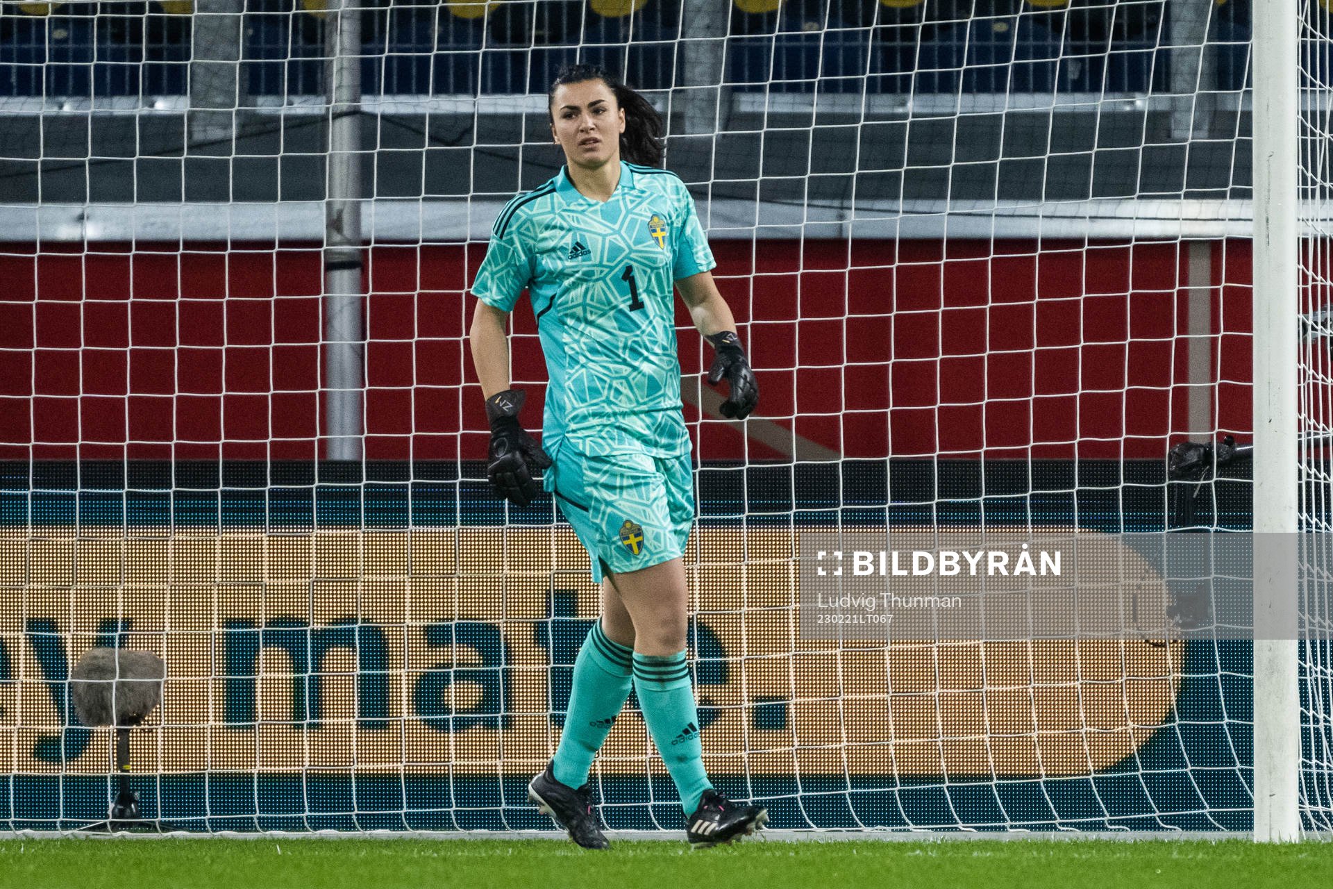goalkeeper Zecira Musovic of Sweden