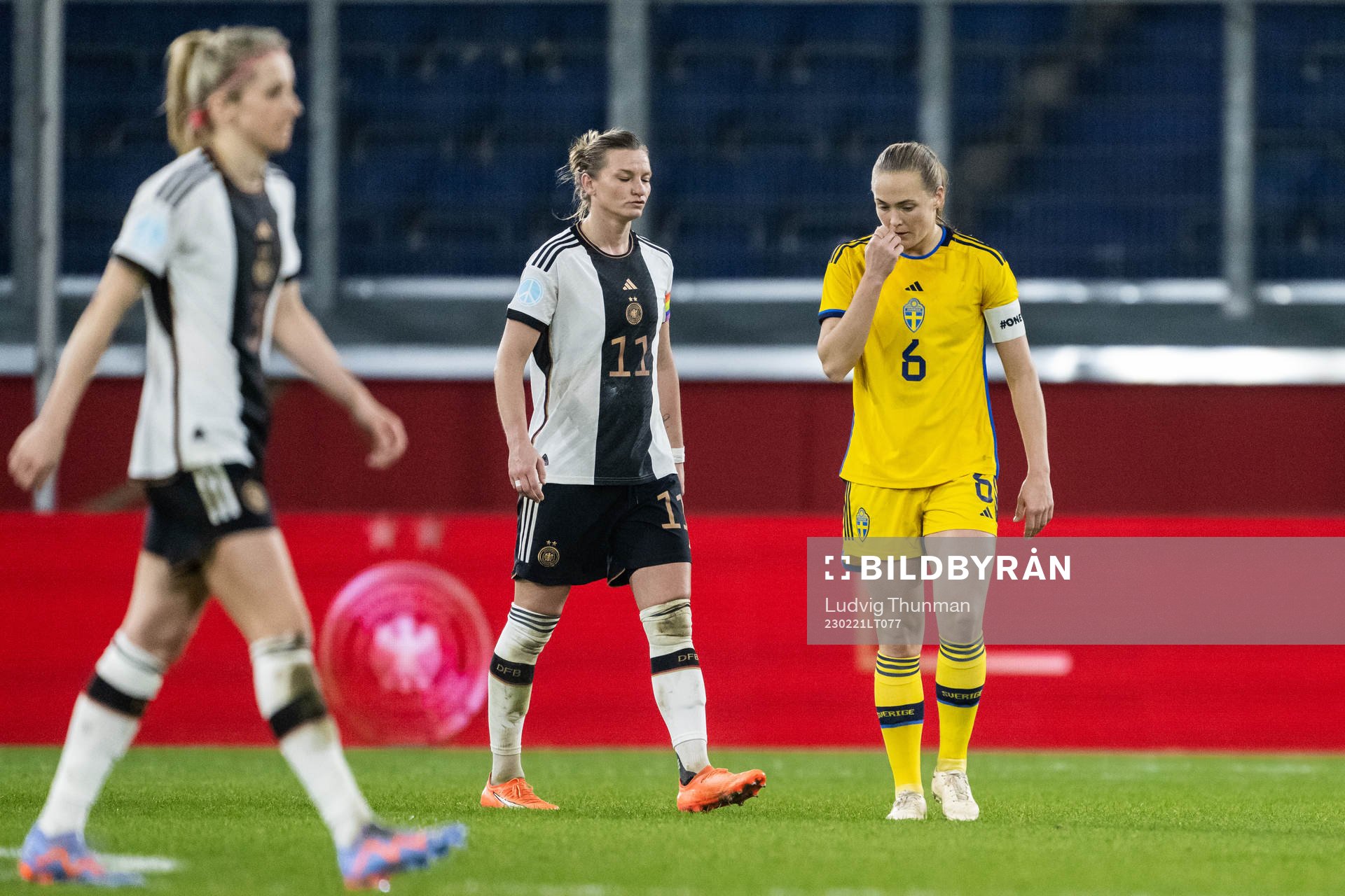 Magdalena Eriksson of Sweden looks dejected