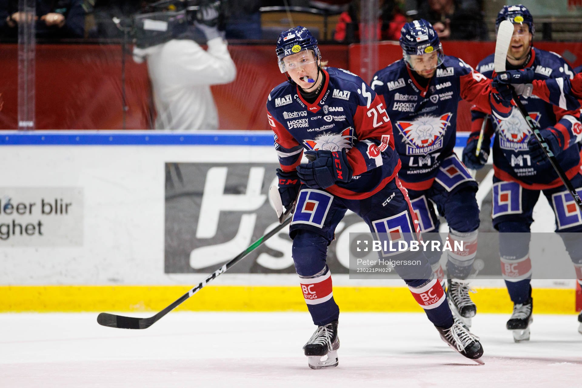 Linköpings Filip Bystedt jublar