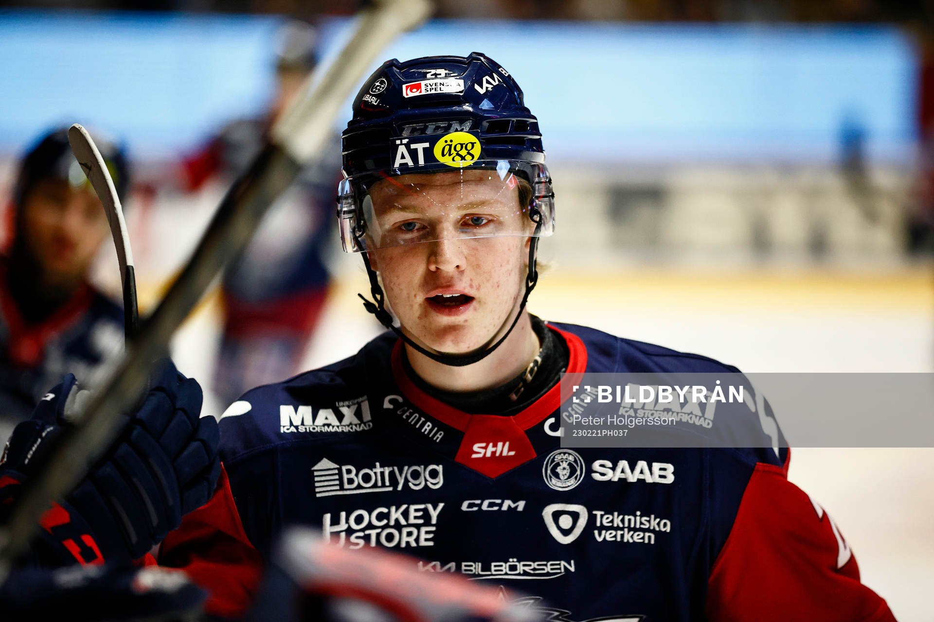 Linköpings Filip Bystedt jublar