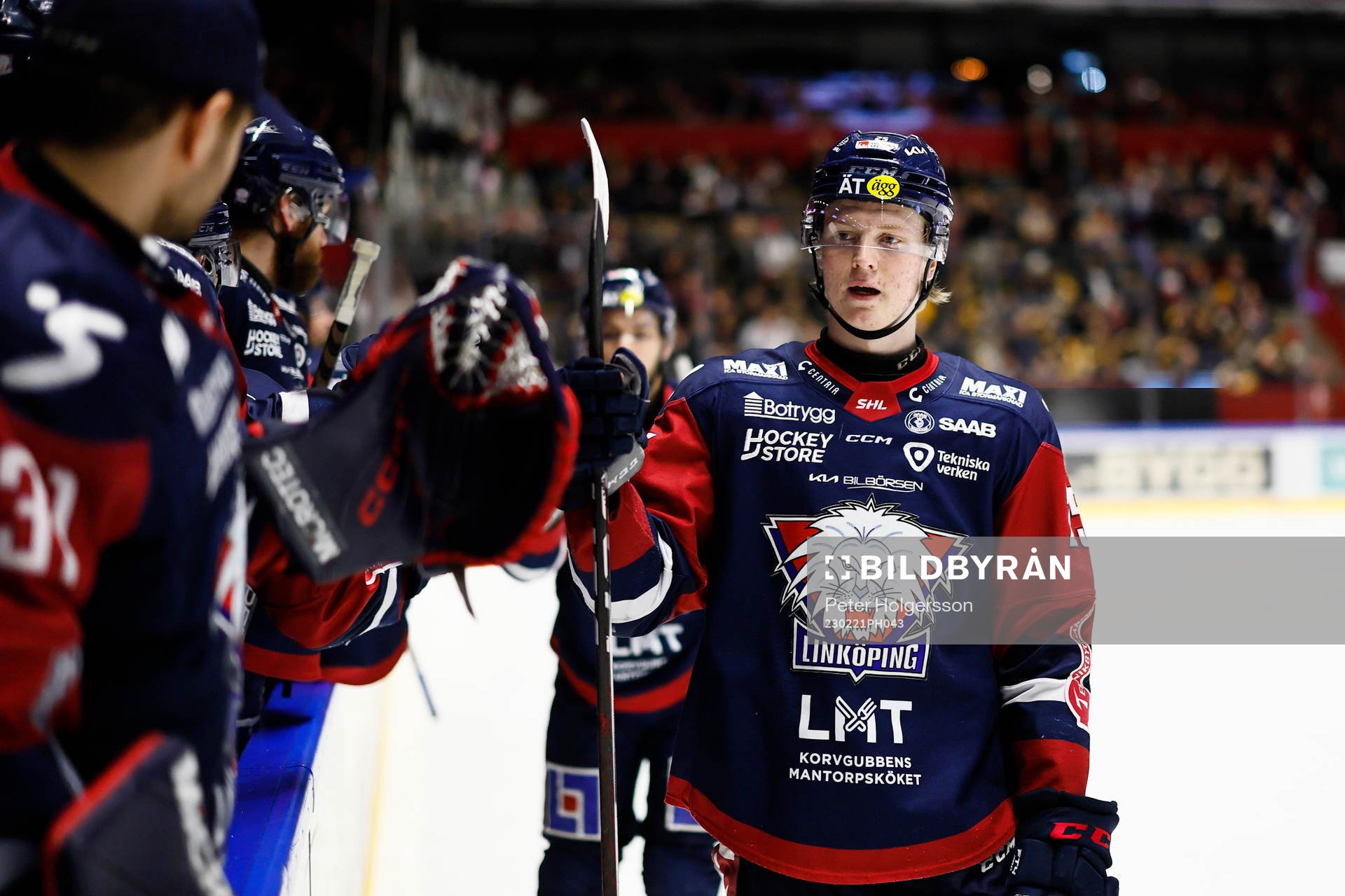 Linköpings Filip Bystedt jublar