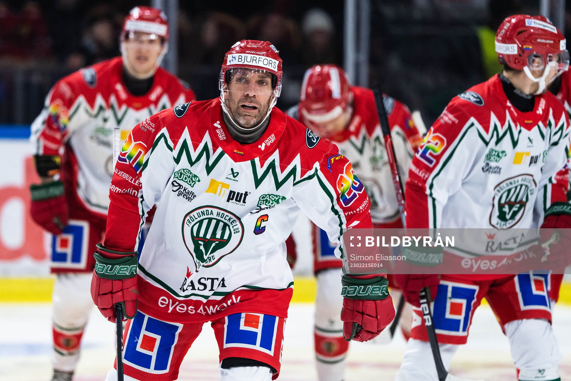 Frölundas Joel Lundqvist jublar