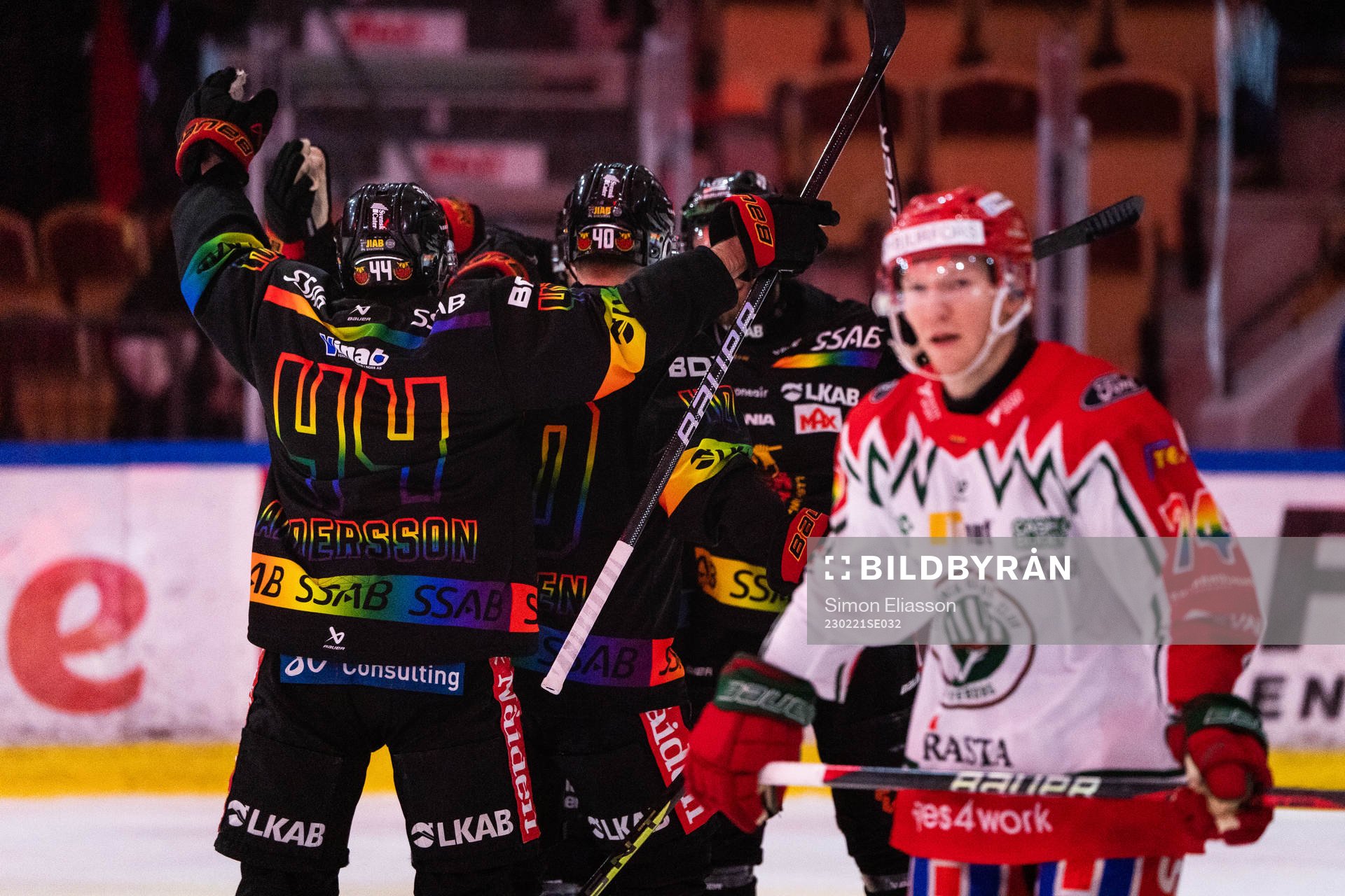 Luleås spelare jublar