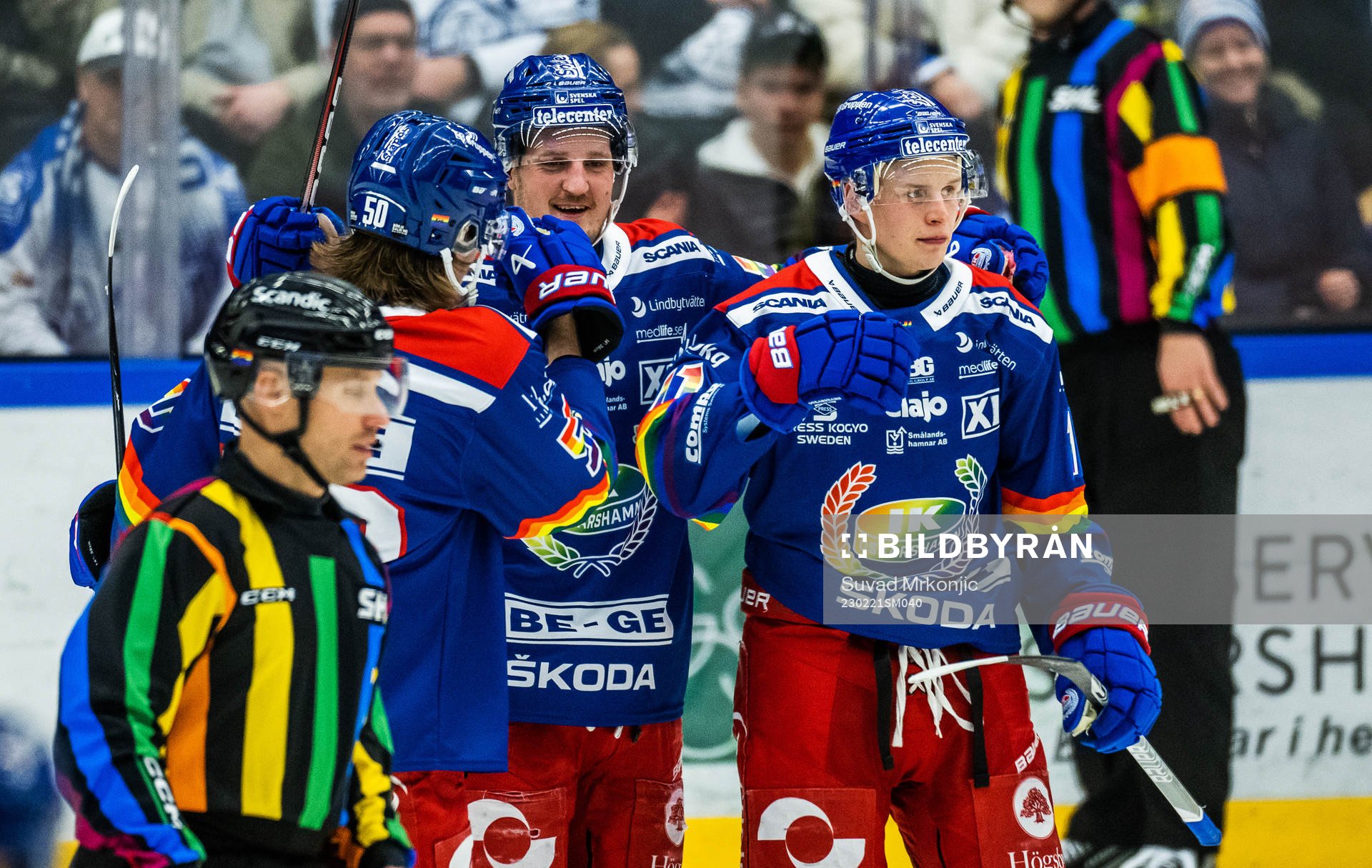 Oskarshamns Antti Suomela jublar med Patrik Karlkvist