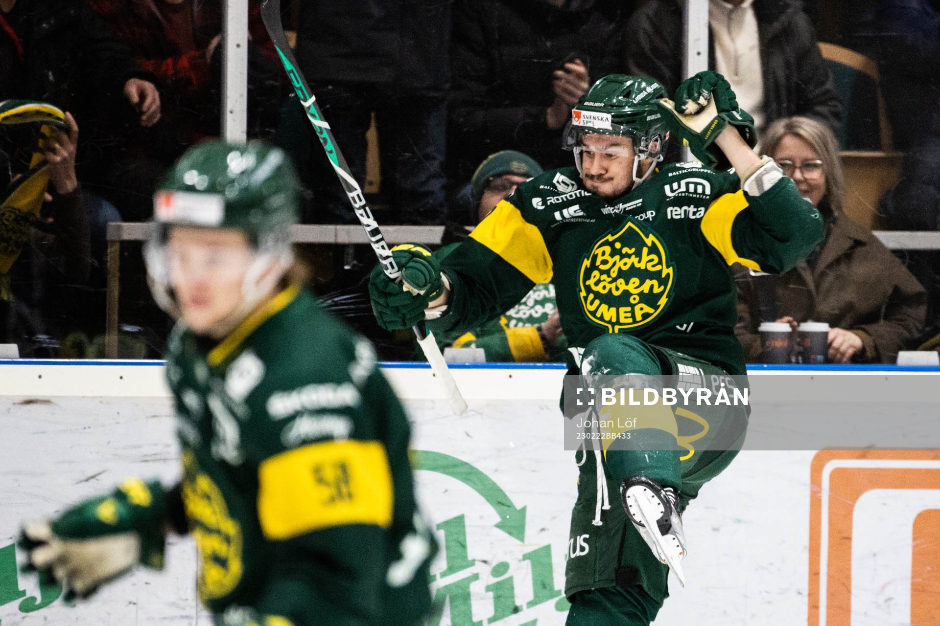 Björklövens Maxime Fortier jublar