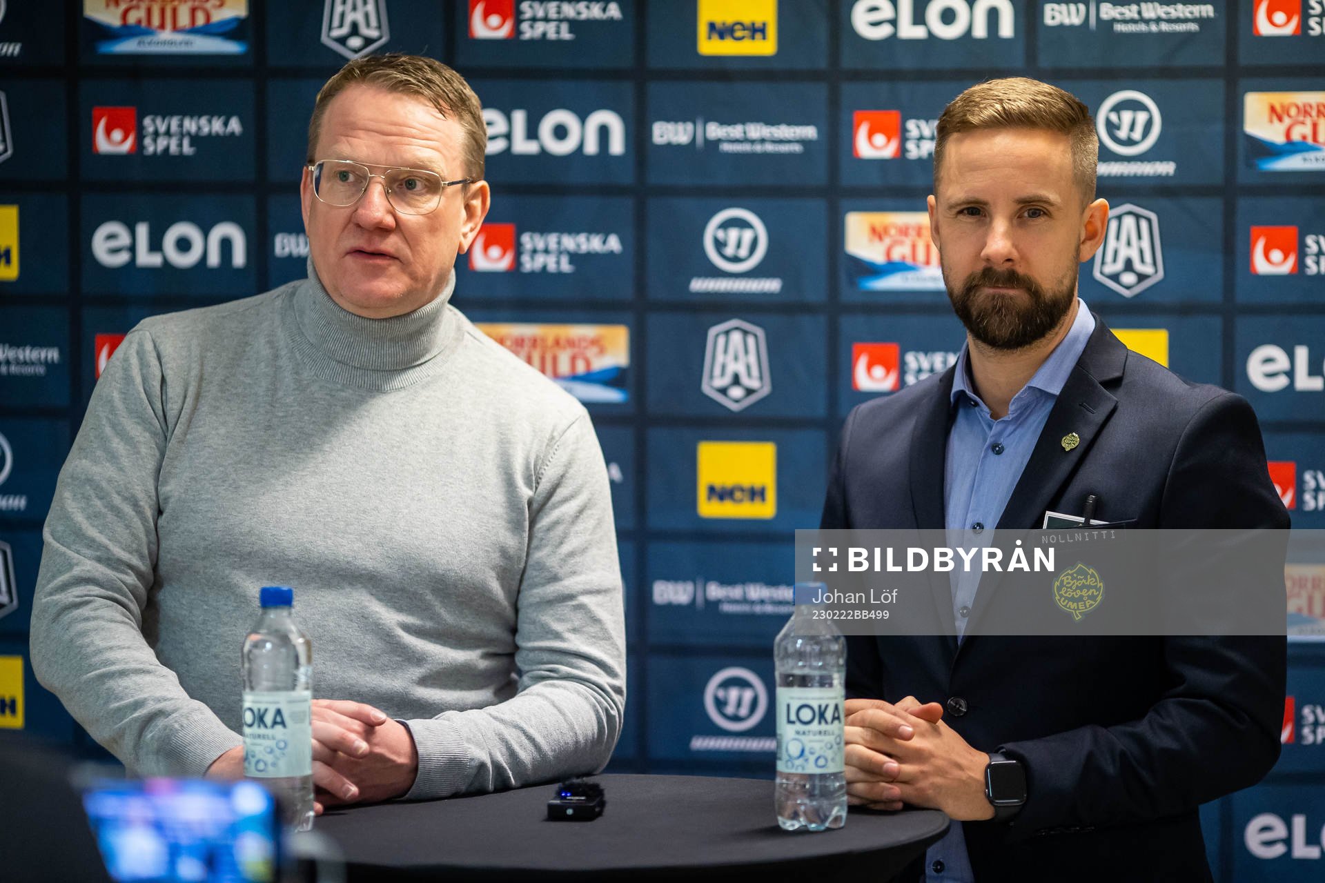 Södertäljes tränare Magnus Bogren och Björklövens