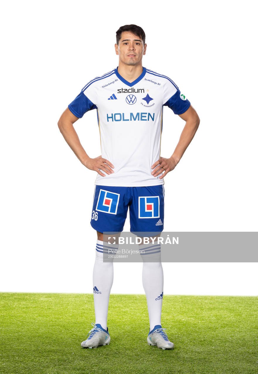Norrköpings Jean Carlos de Brito  poserar för ett porträtt den 22 februari 2023 i Norrköping.