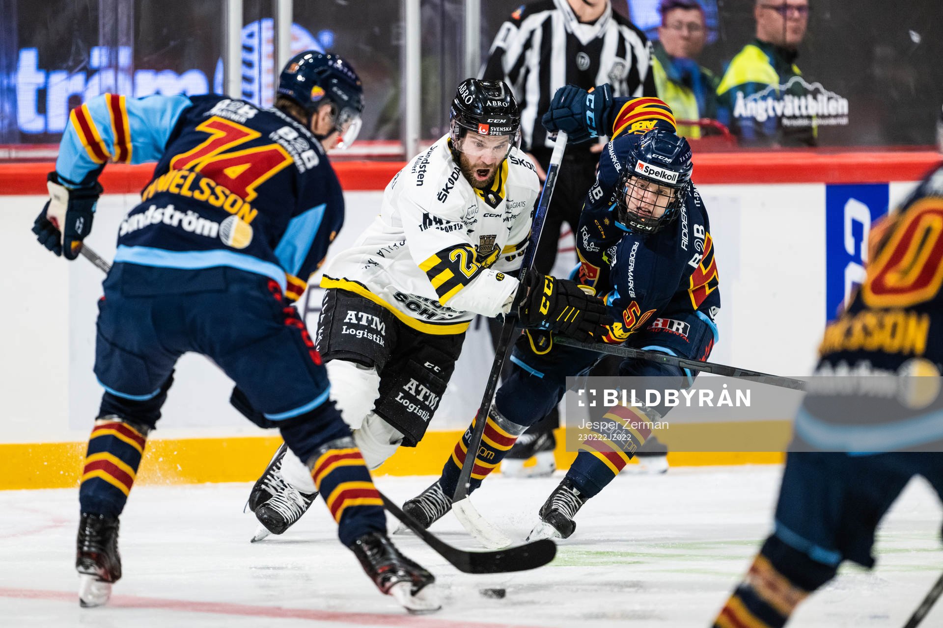 AIKs Christian Sandberg och Djurgårdens Melvin Wersäll