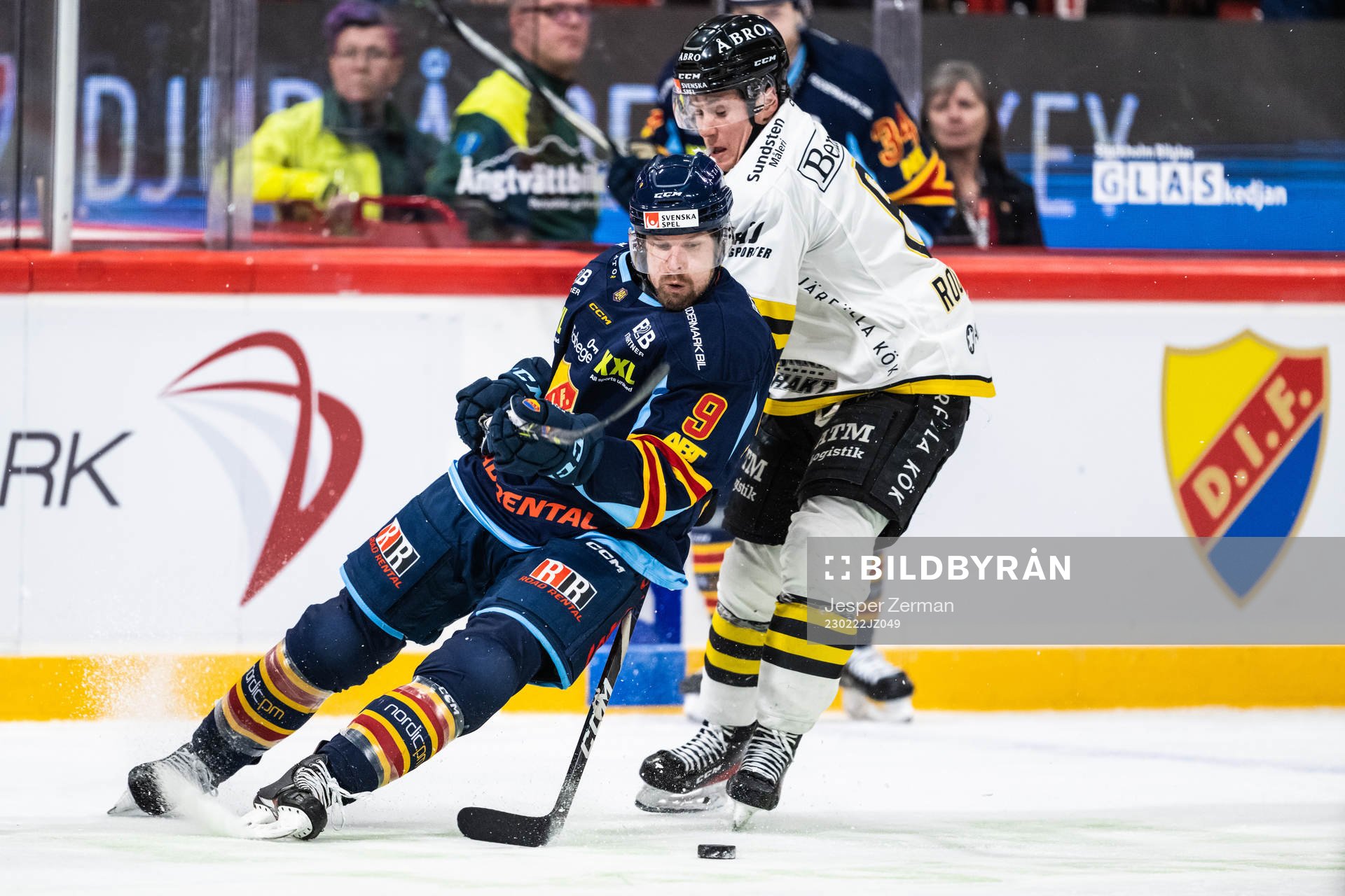Djurgårdens Cameron Ernst Schilling och AIKs Adam Rockwood