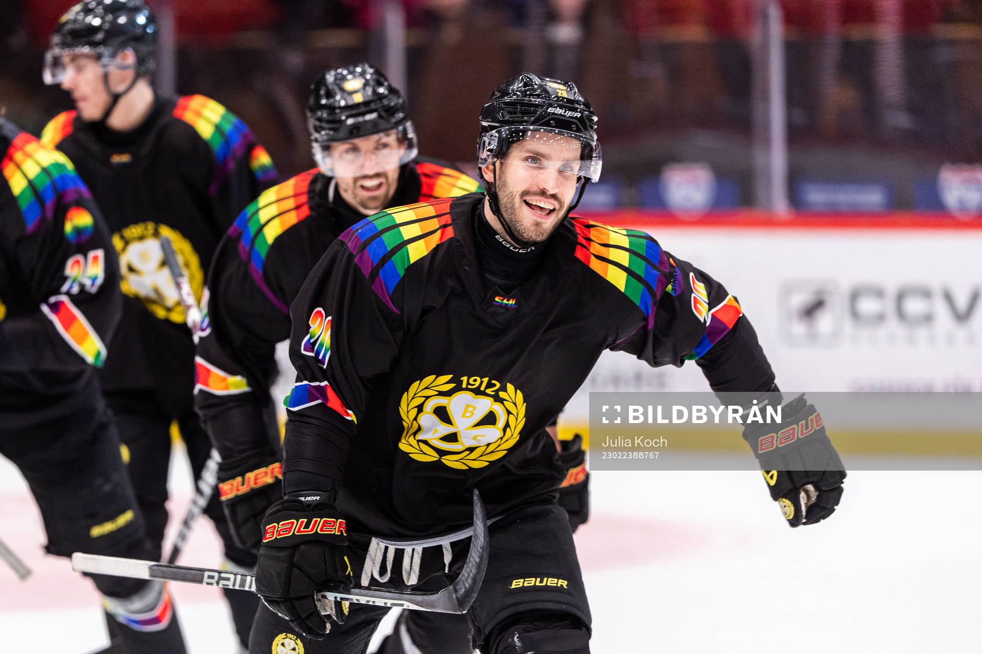 Brynäs Oula Palve jublar