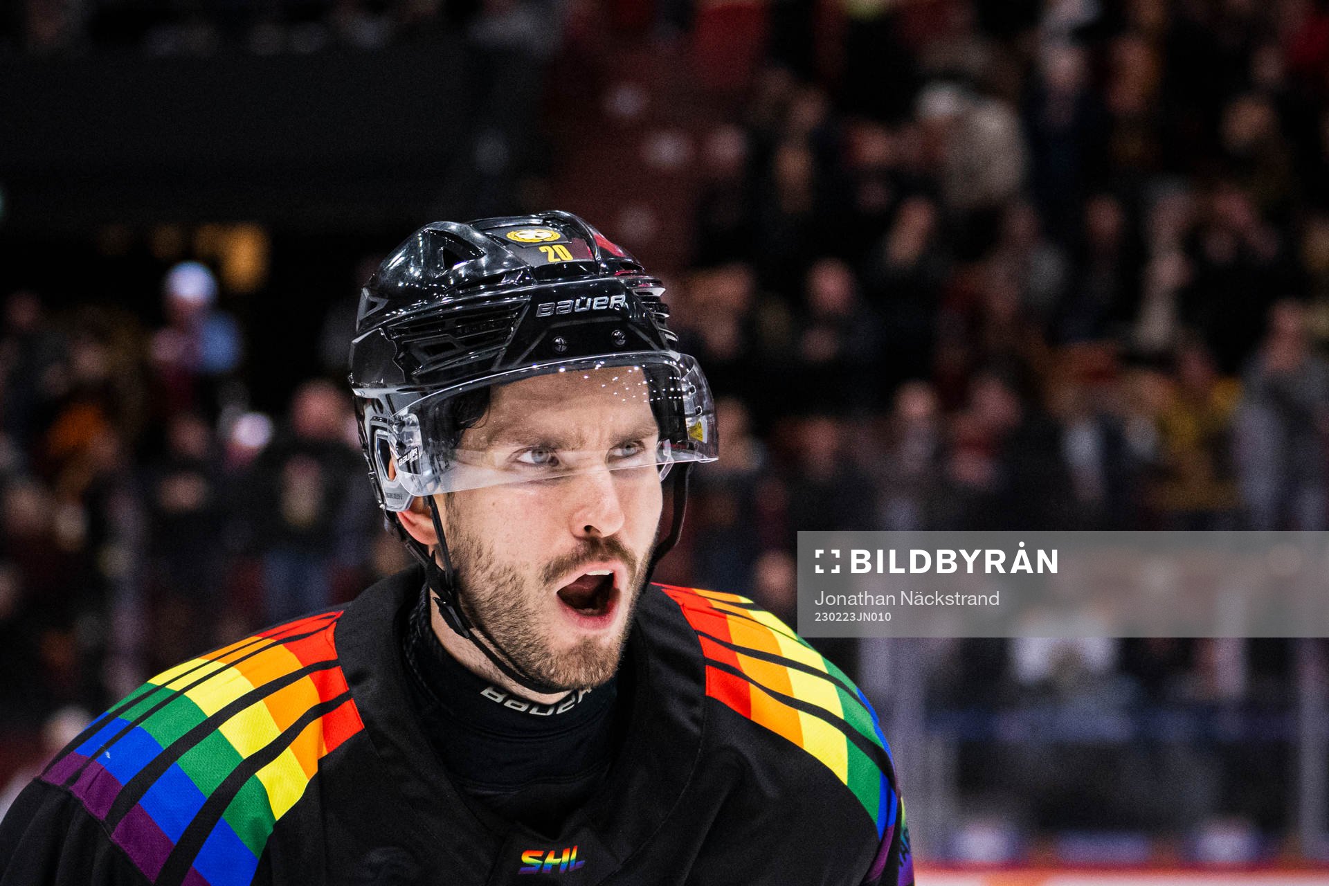 Brynäs Oula Palve jublar