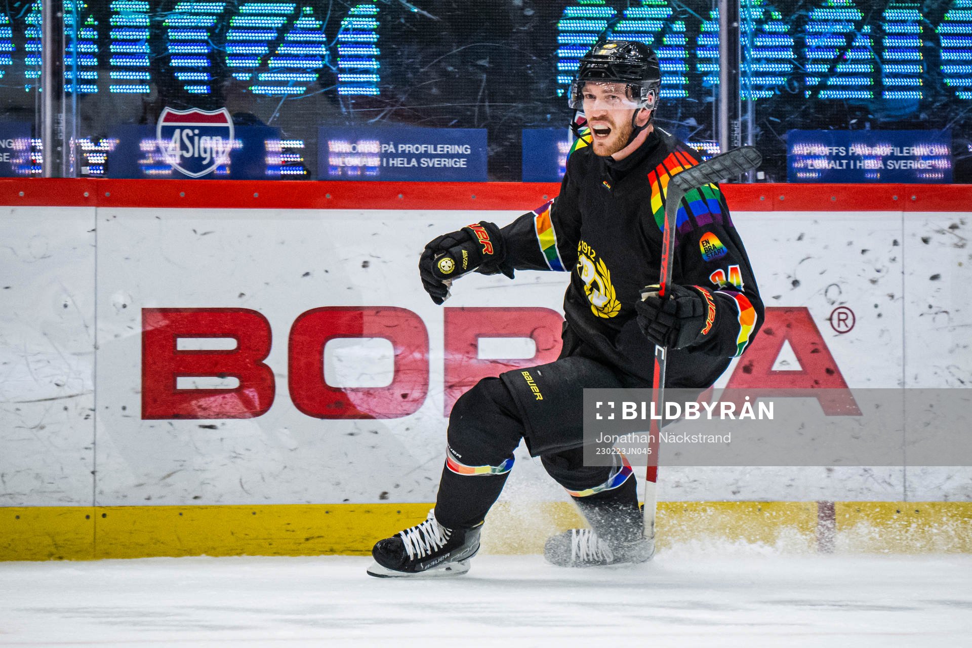 Brynäs Oscar Eklind jublar