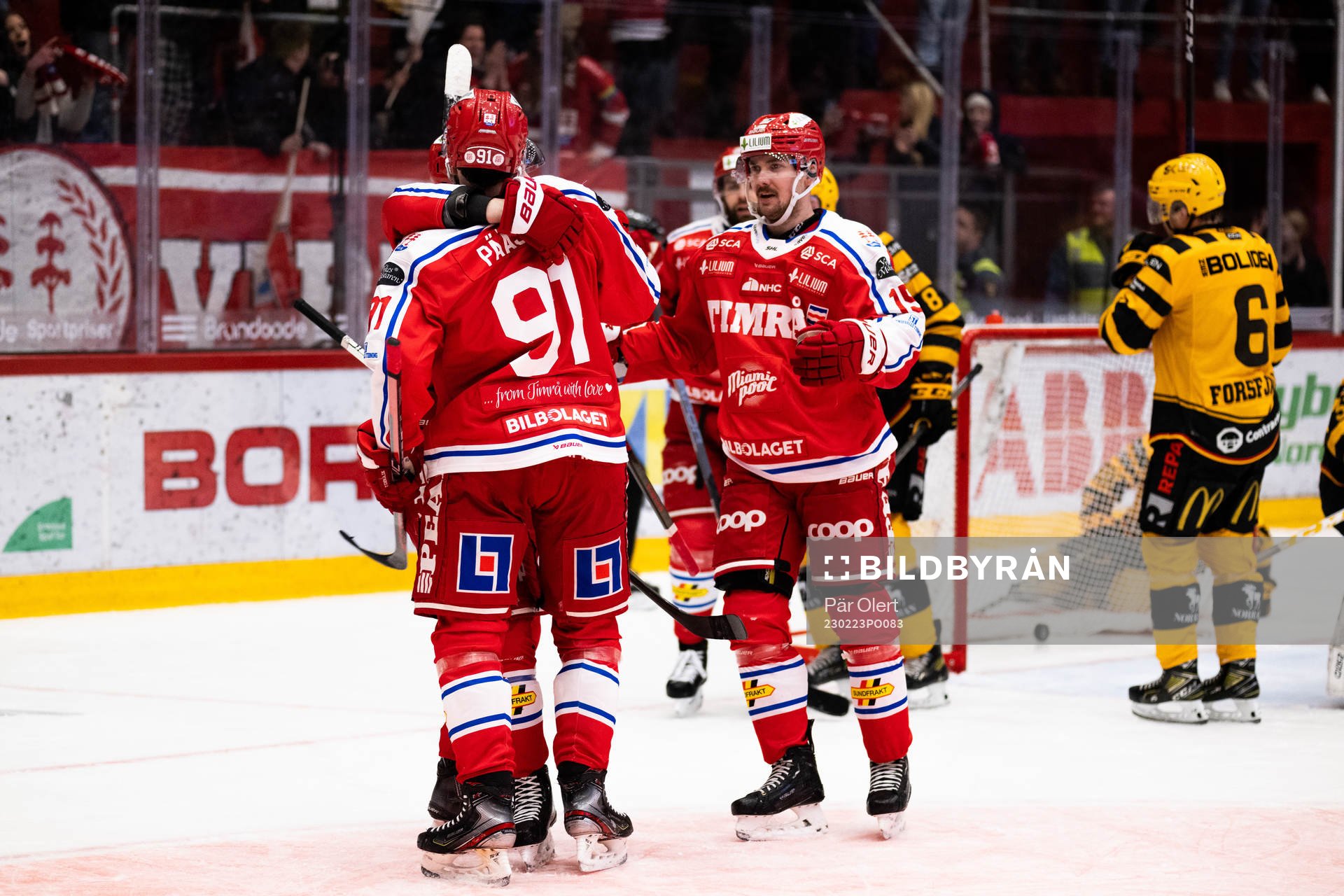 Timrås Magnus Pääjärvi jublar