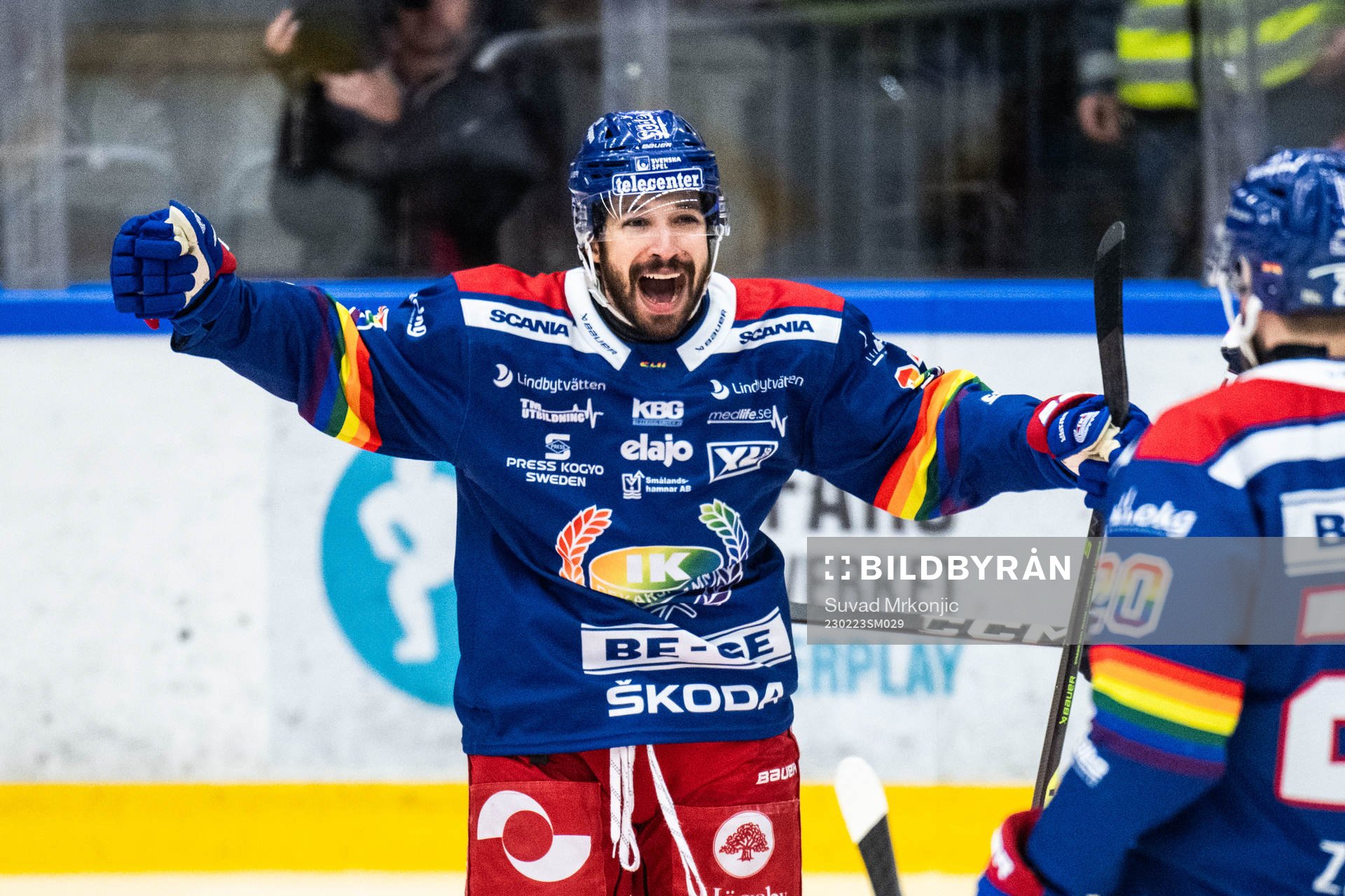 Oskarshamns Cameron Brace jublar