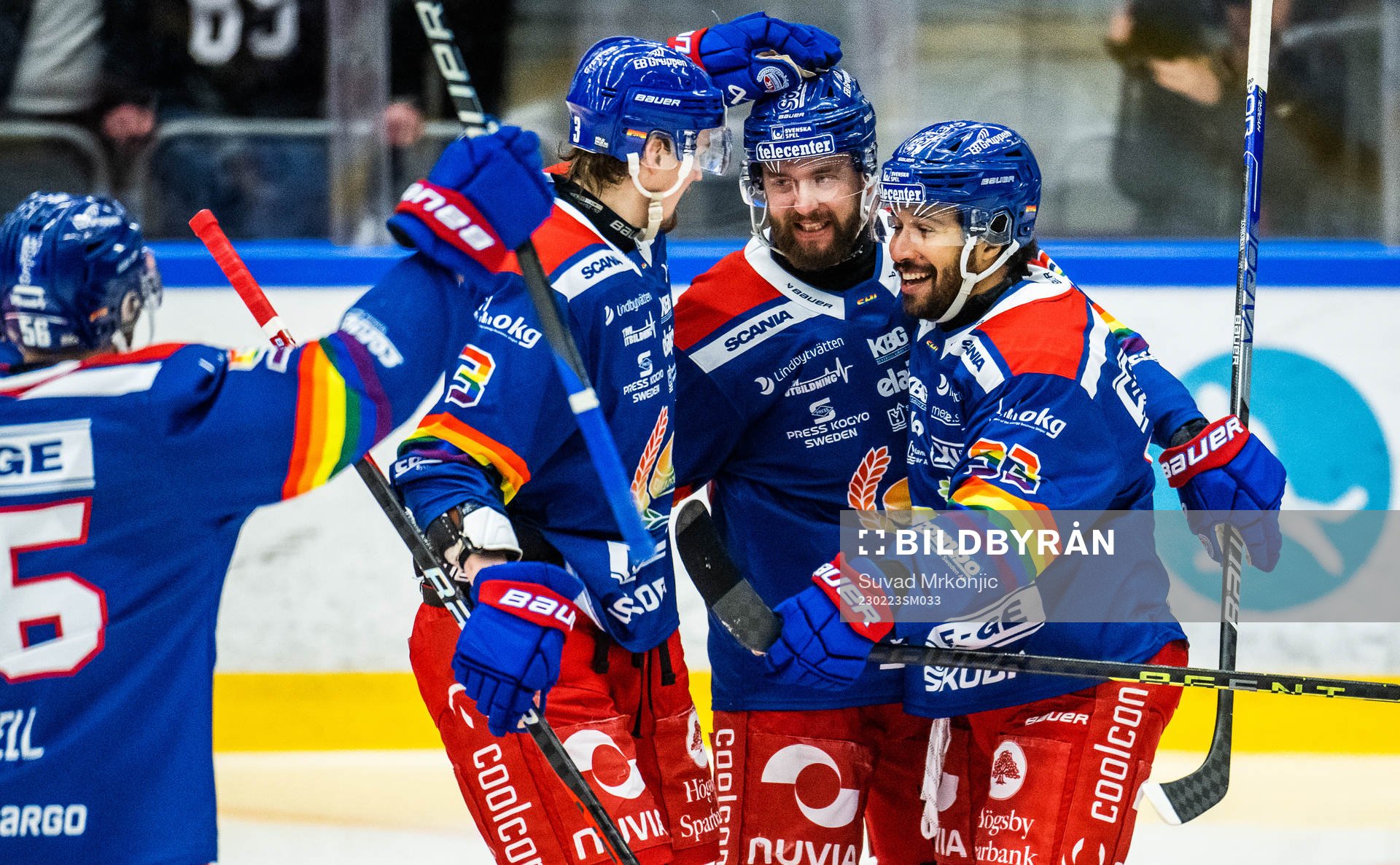 Oskarshamns Cameron Brace jublar med lagkamrater