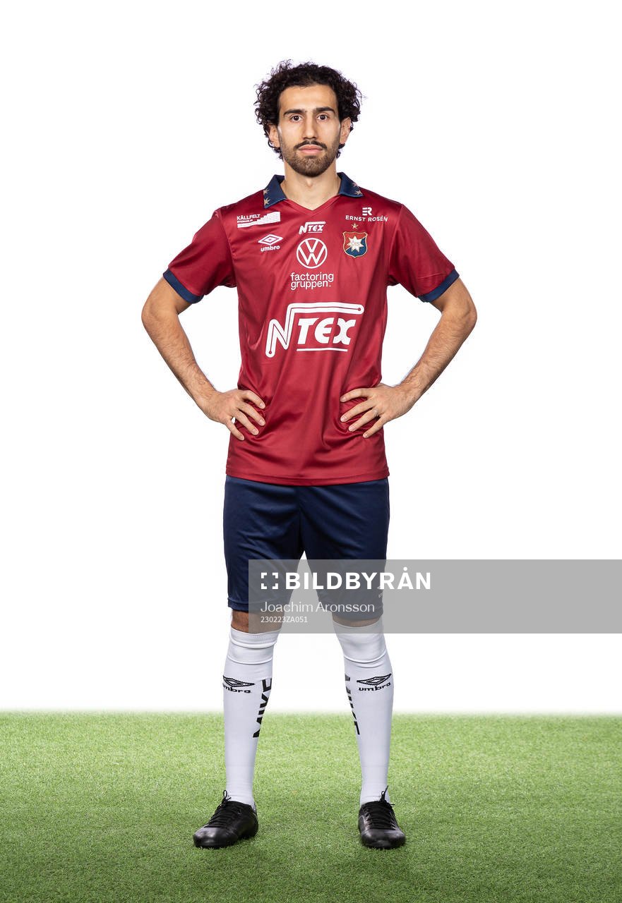 Örgrytes Hady Saleh Karim poserar för ett porträtt den 23 februari 2023 i Göteborg.