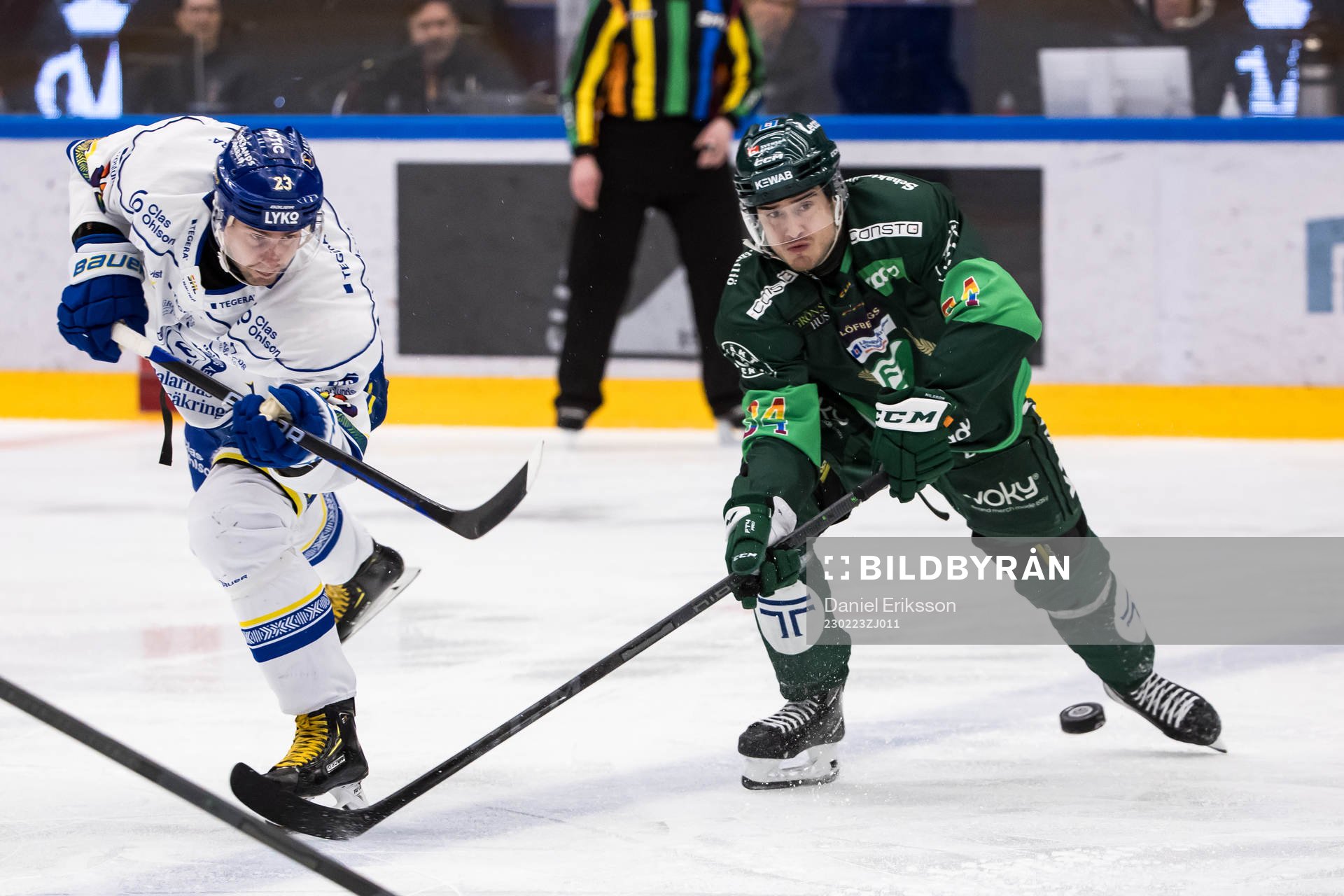 Leksands Mikael Ruohomaa och Färjestads Michael Lindqvist