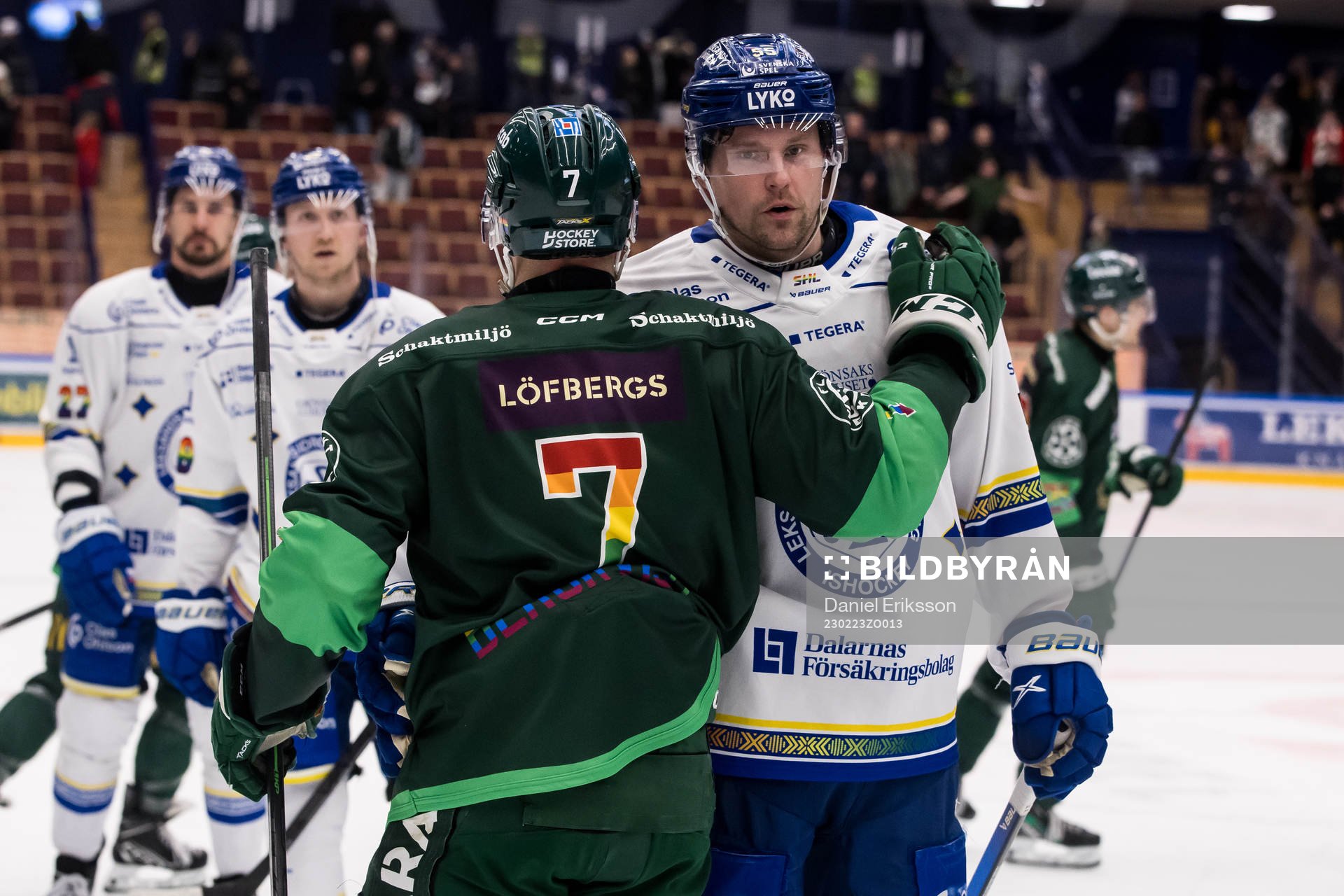 Leksands Jonas Ahnelöv och Färjestads Axel Bergkvist