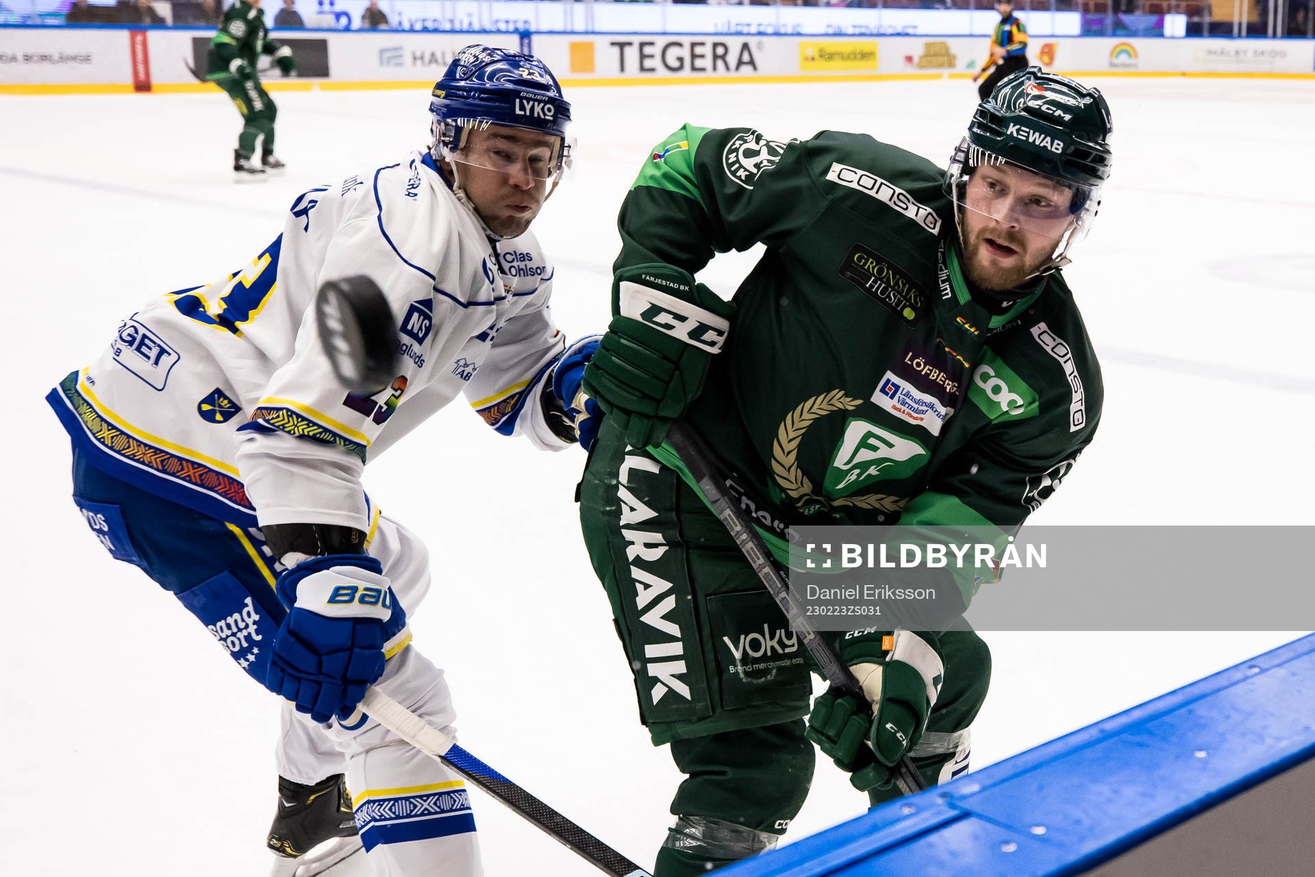 Leksands Mikael Ruohomaa och Färjestads Axel Bergkvist