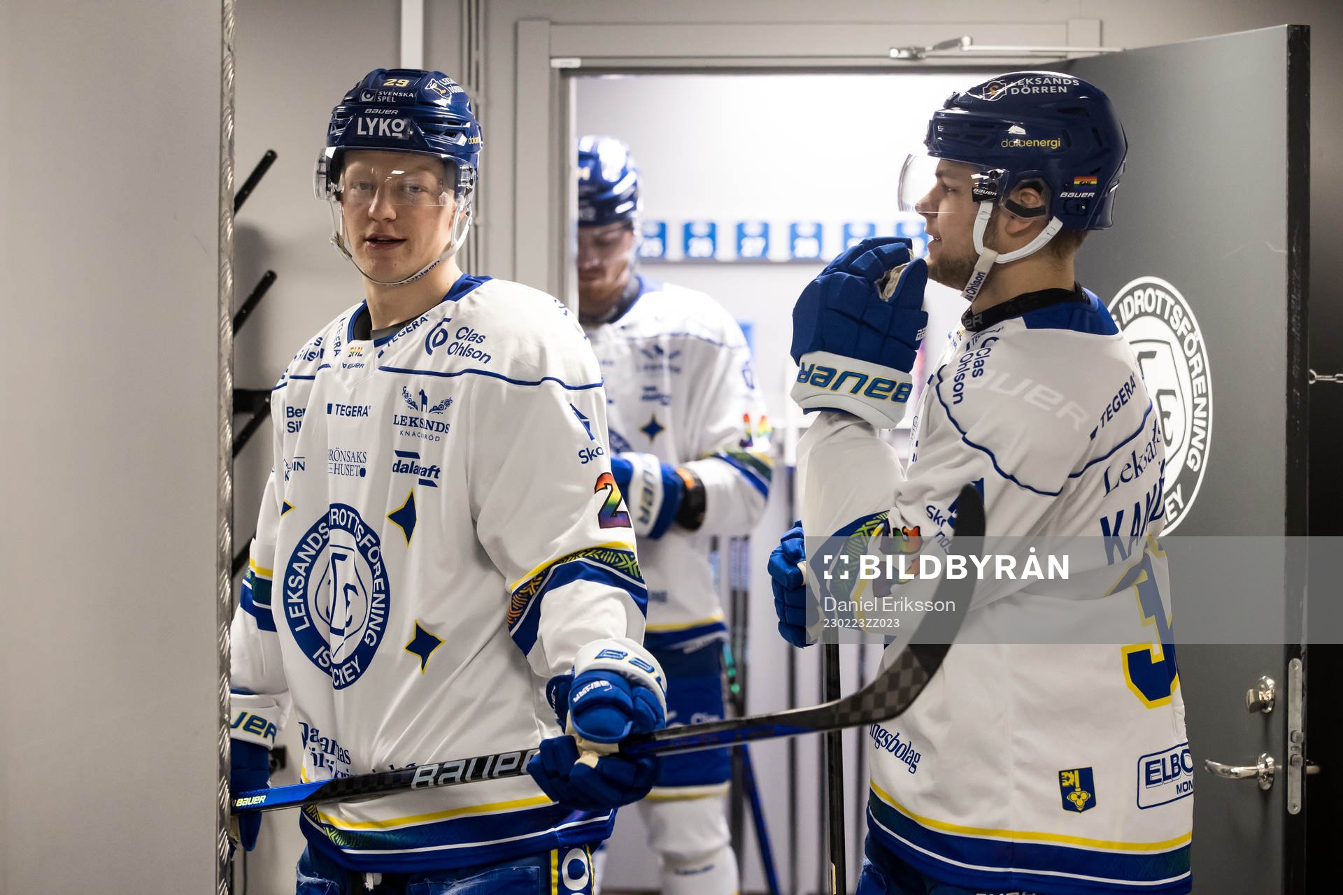 Leksands Emil Heineman och Jesper Kandergård innan