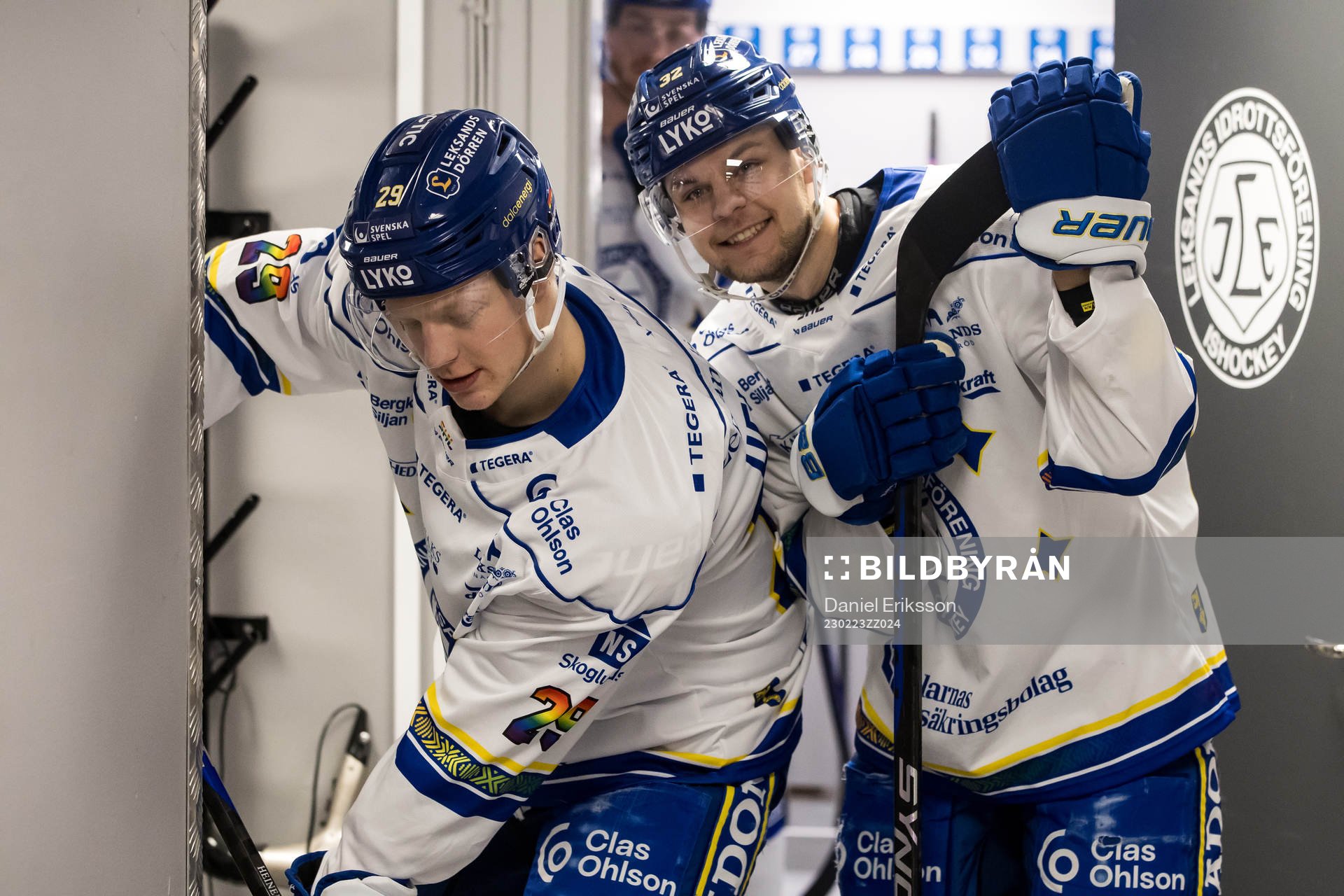 Leksands Emil Heineman och Jesper Kandergård innan