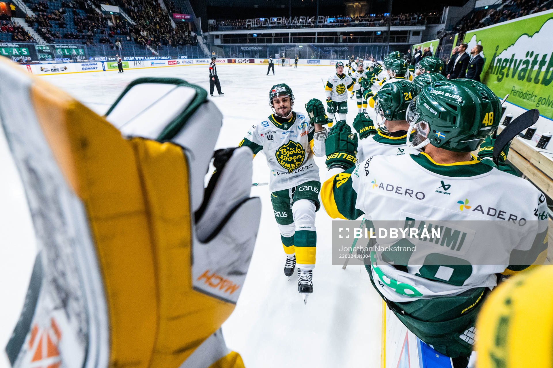 Björklövens Maxime Fortier jublar