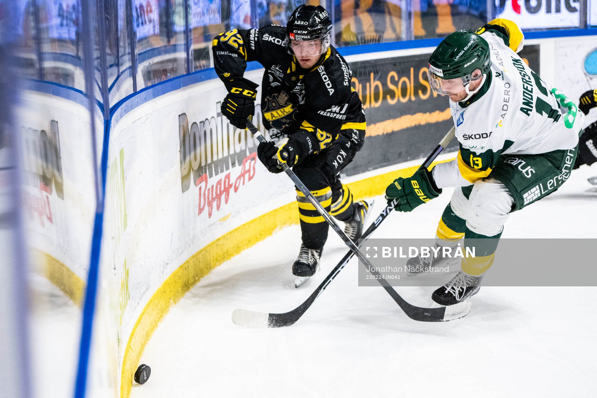 AIKs Zion Nybeck och Björklövens Fredric Andersson