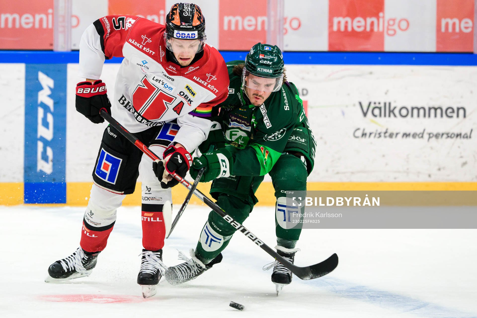 Örebros Gustav Backström och Färjestads Joakim Nygård