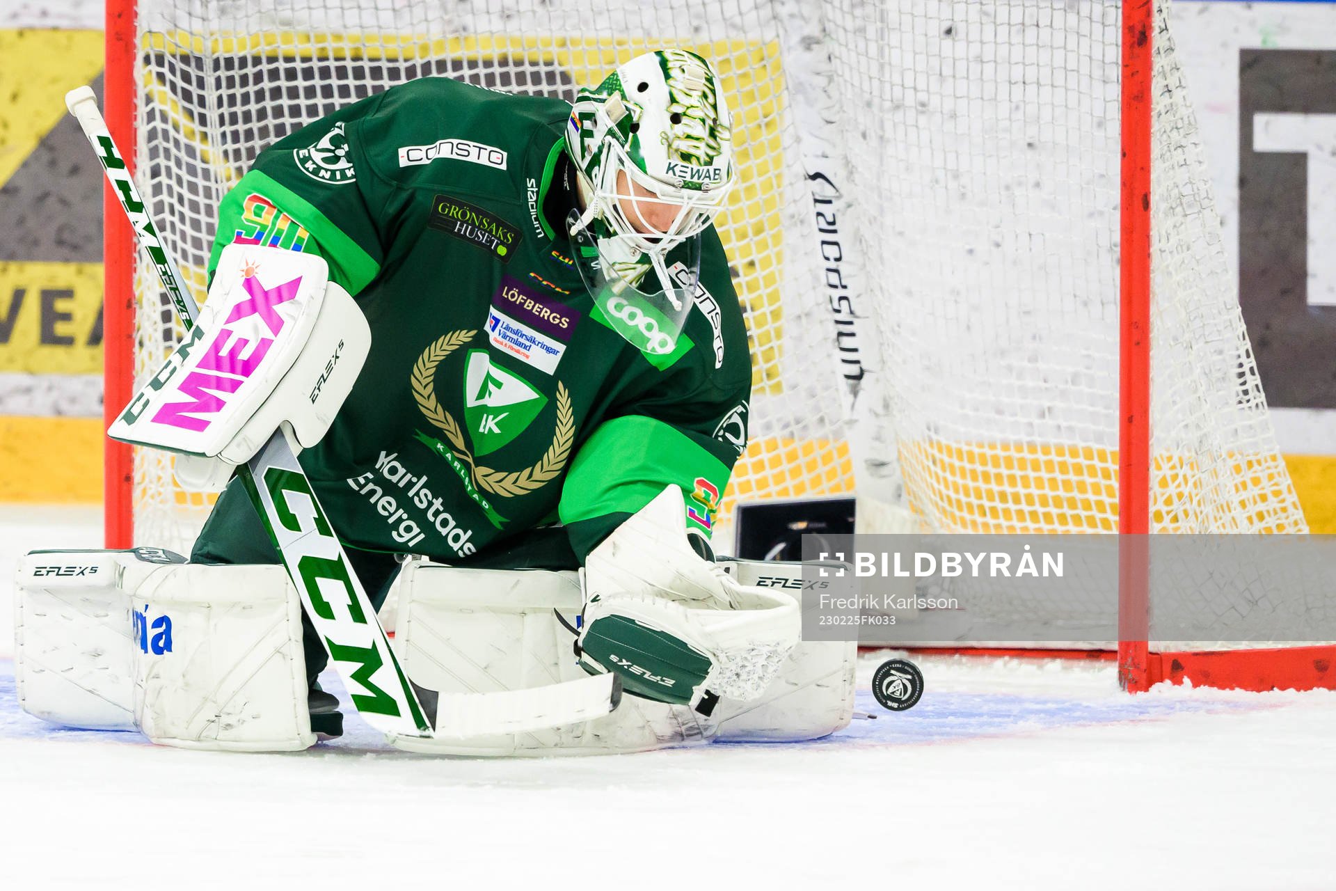 Färjestads målvakt Matthew Tomkins