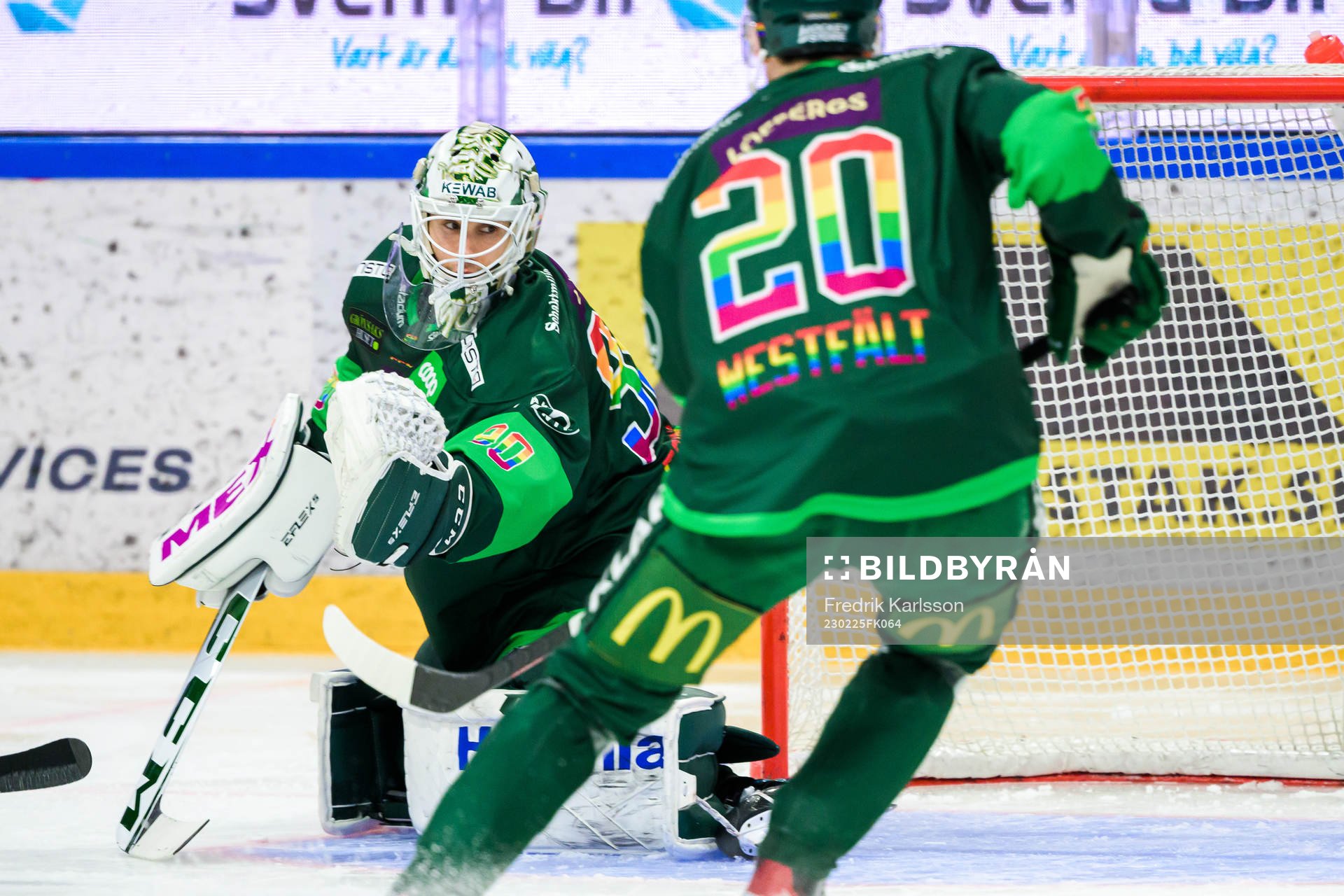 Färjestads målvakt Matthew Tomkins