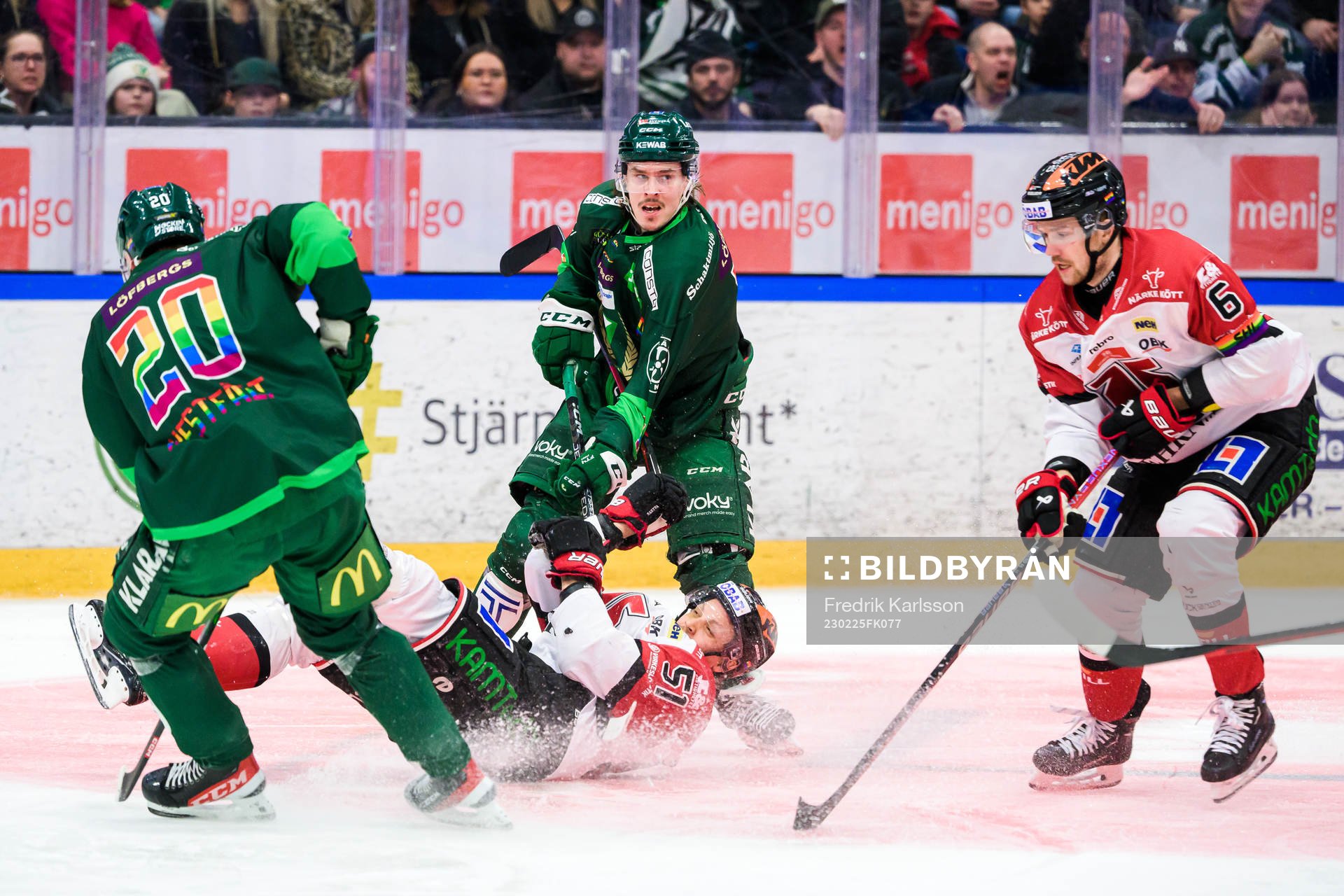 Färjestads Joakim Nygård och Örebros Kristian Näkyvä