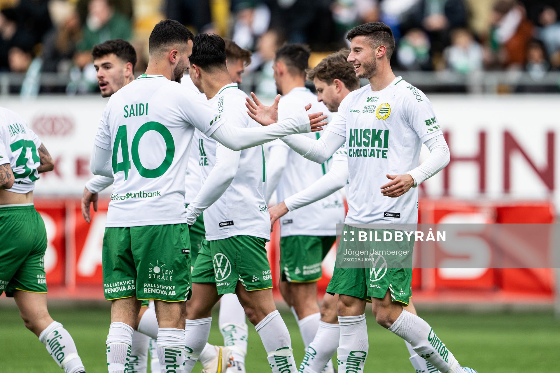 Hammarbys Viktor Djukanovic jublar med Abdelrahman Saidi