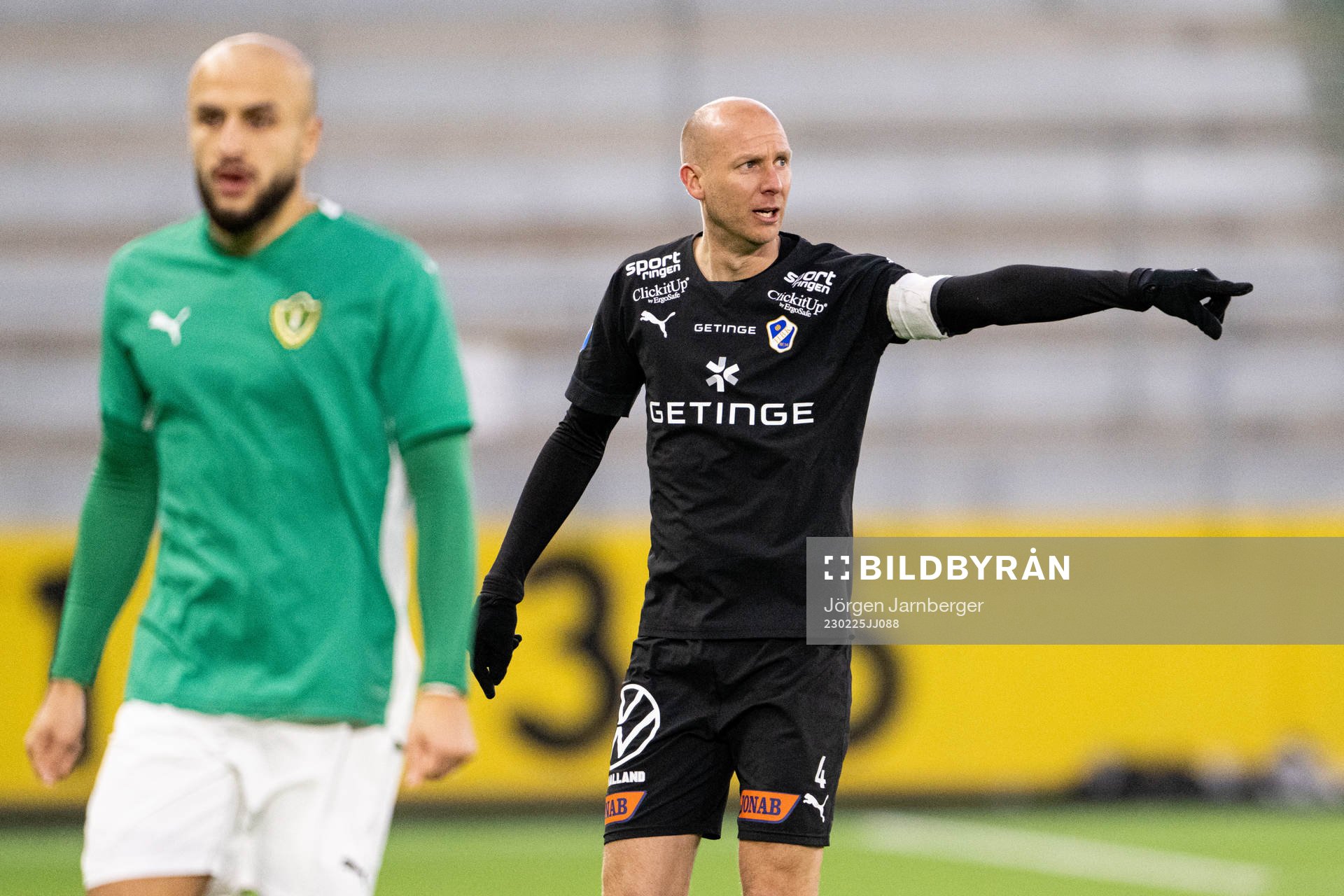 Halmstads Andreas Johansson under fotbollsmatchen i Svenska Cupen mellan Halmstad och Jönköpings Södra den 25 februari 2023 i Borås.