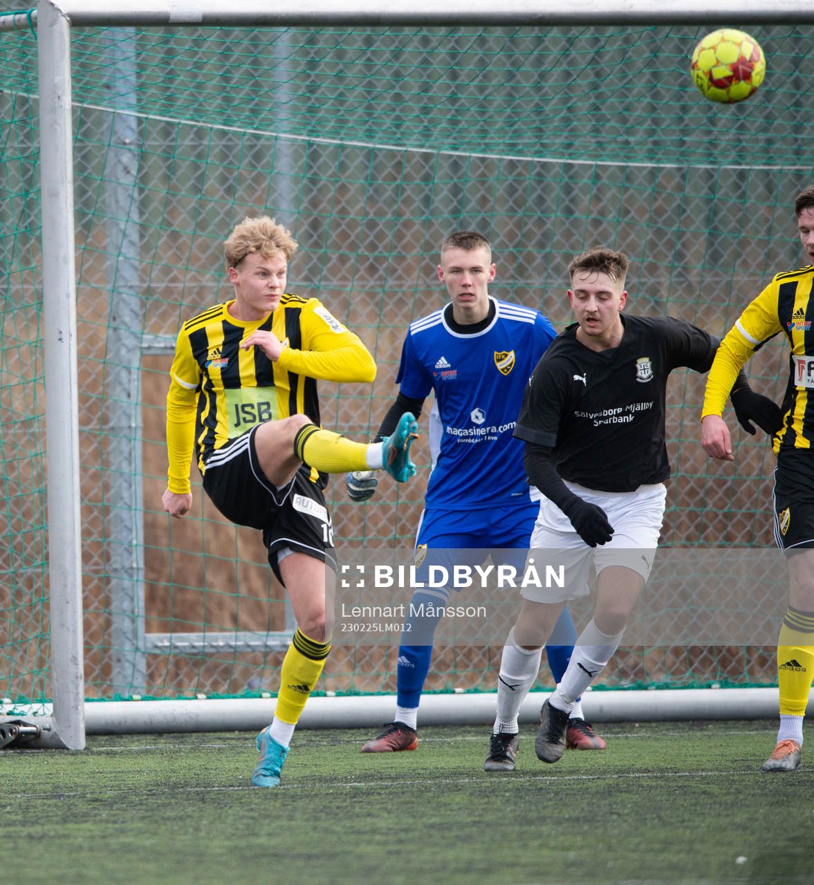 IFK Hässleholms Elmar Lindqvist i träningsmatchen mellan