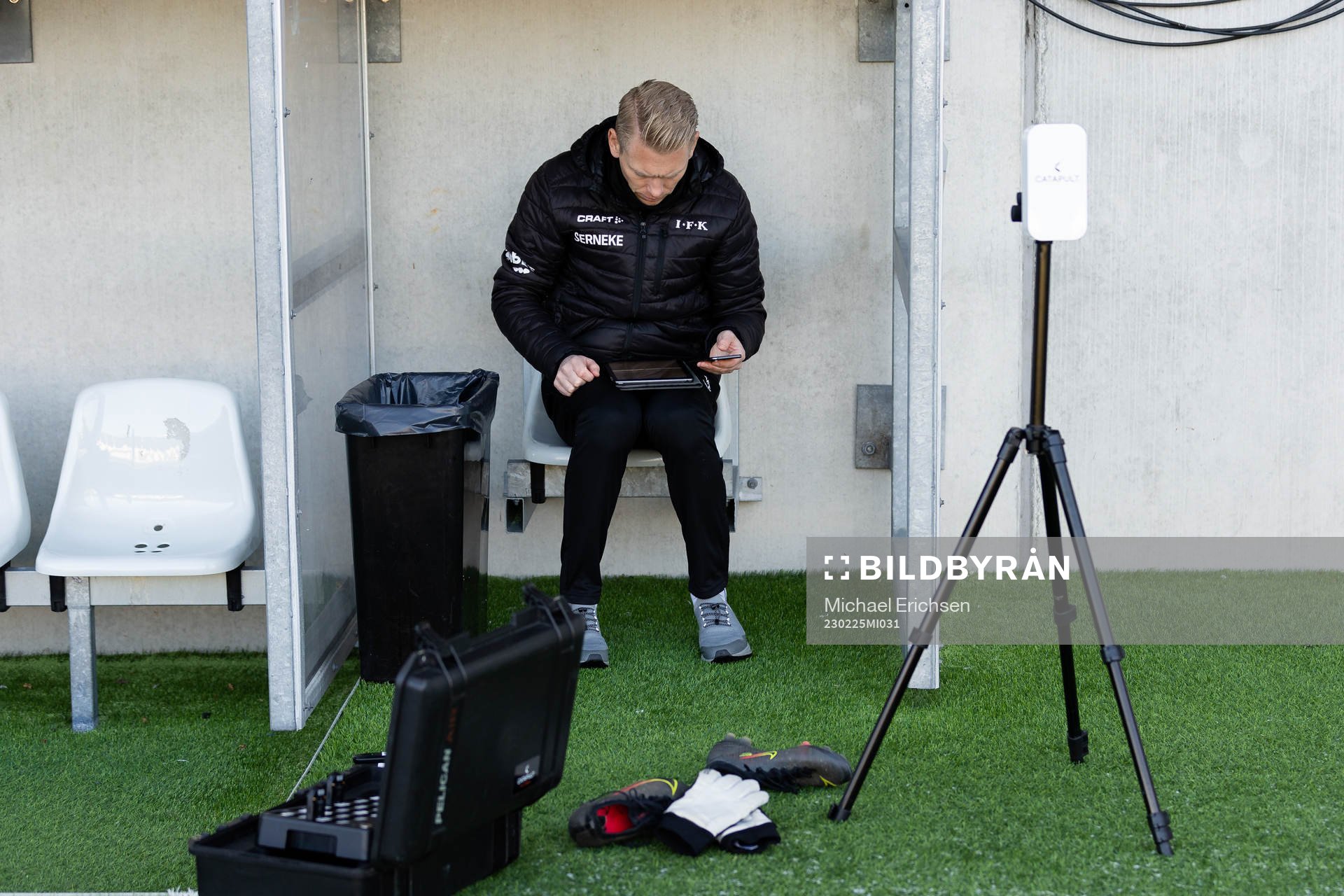 IFK Göteborgs fystränare Kalle Olsson innan en träning