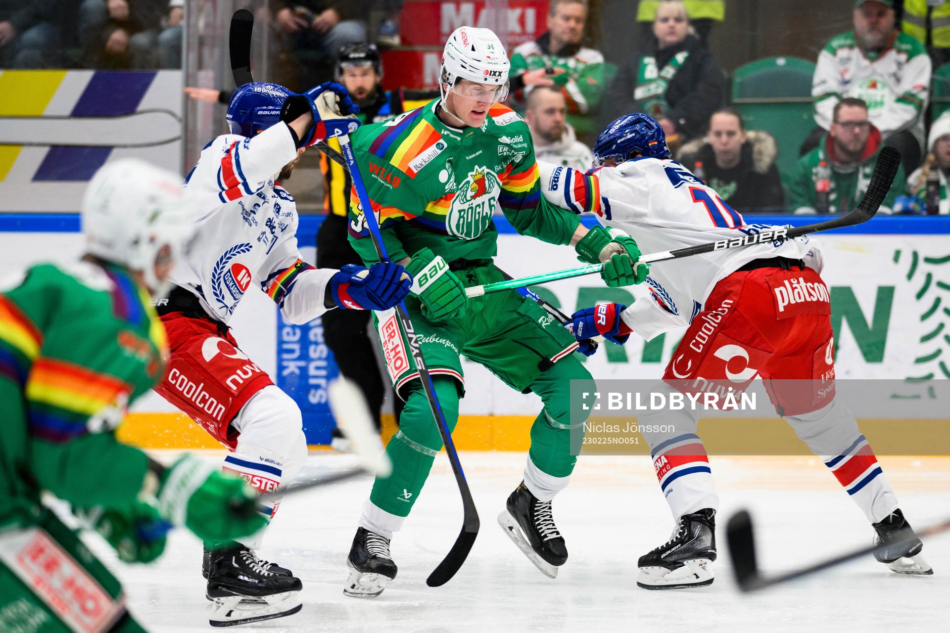 Rögles Adam Edström och Oskarshamns Rasmus Bengtsson