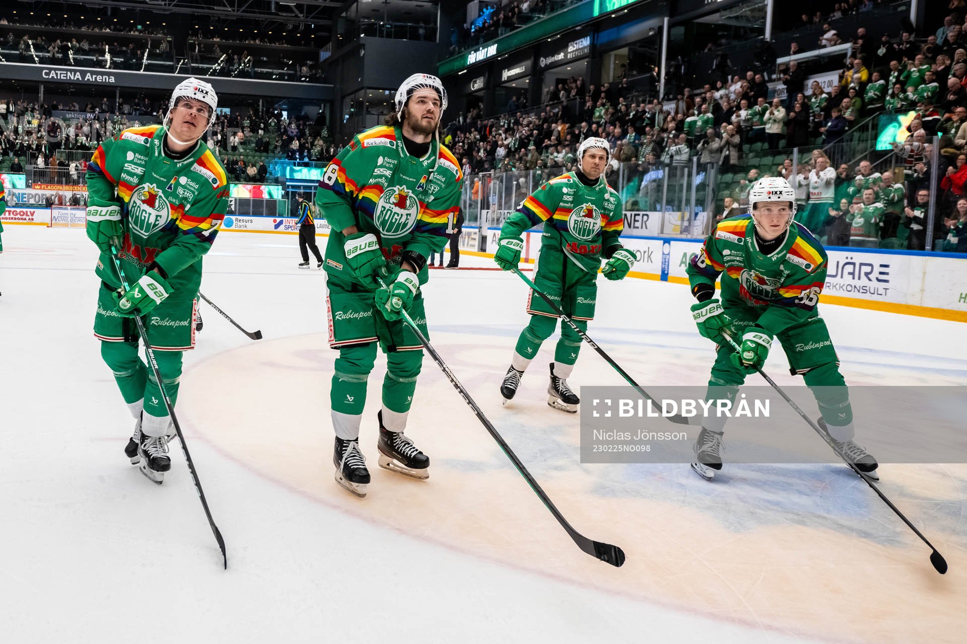 Rögles Erlend Lesund, Dennis Everberg, Michael Kapla och