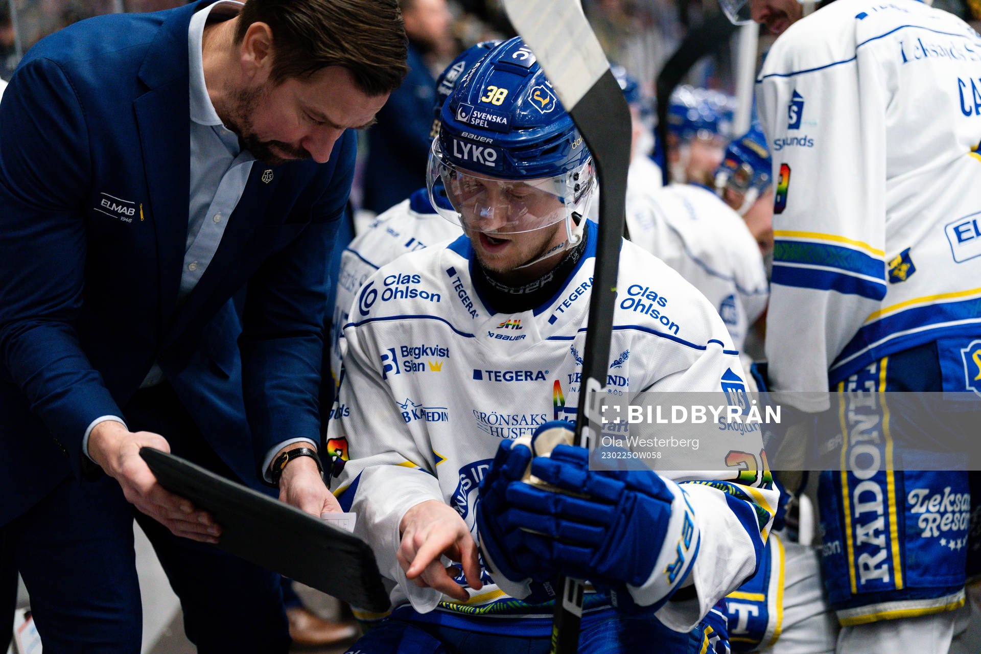 Leksands assisterande tränare Pär Styf och Olle Alsing