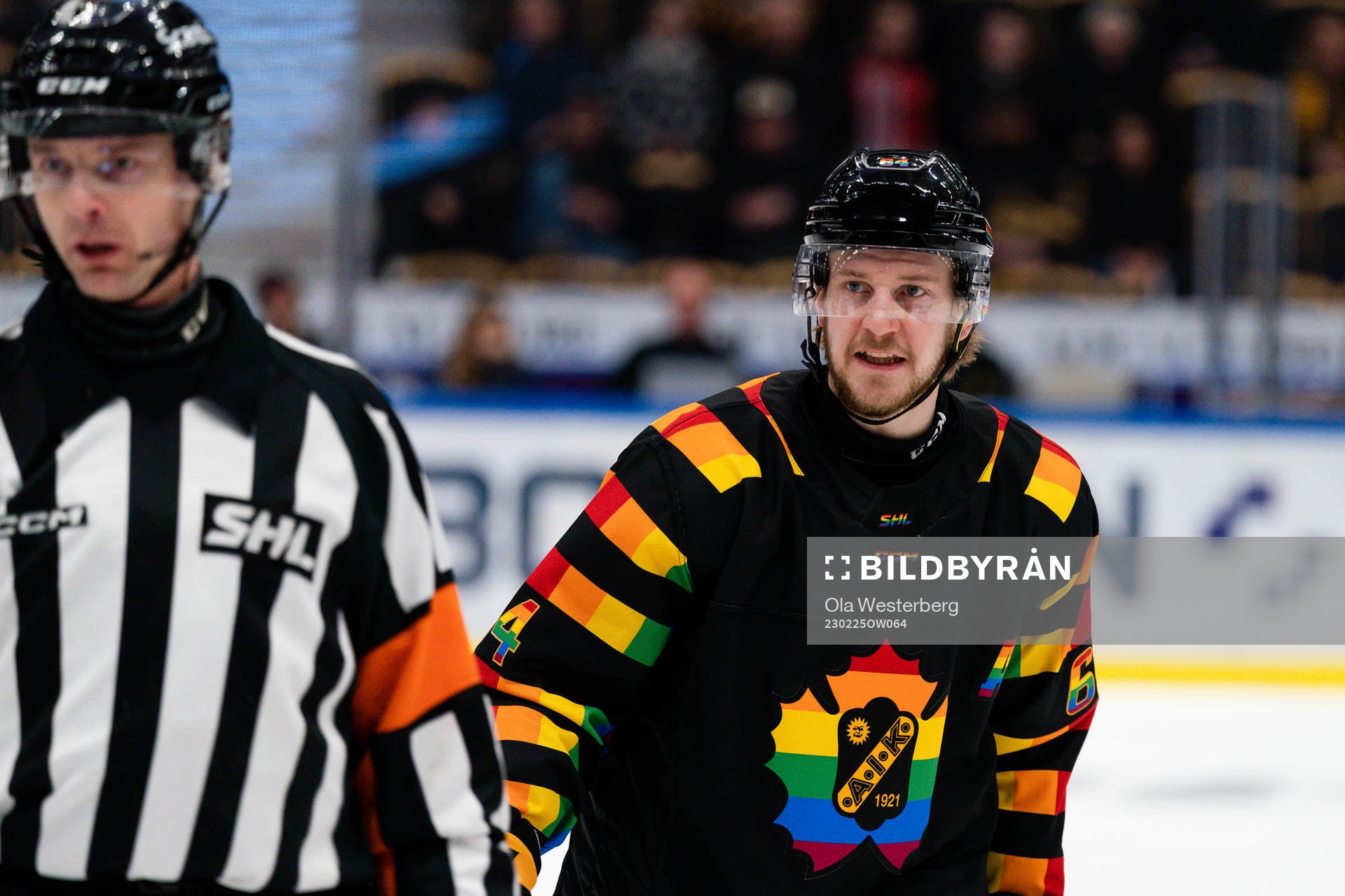 Domare Mikael Andersson och Skellefteås Jonathan Pudas