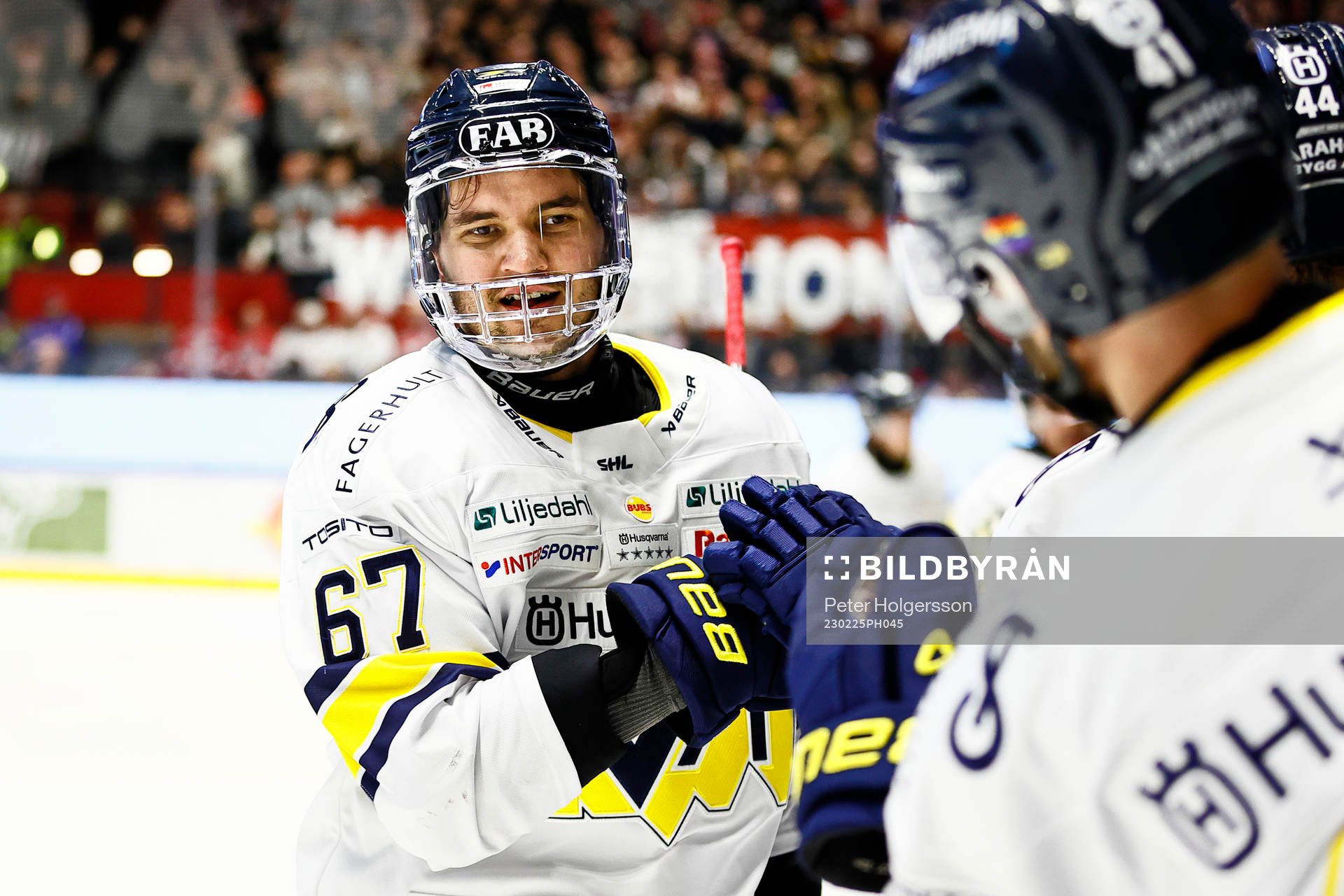 HV71s Oliwer Kaski jublar