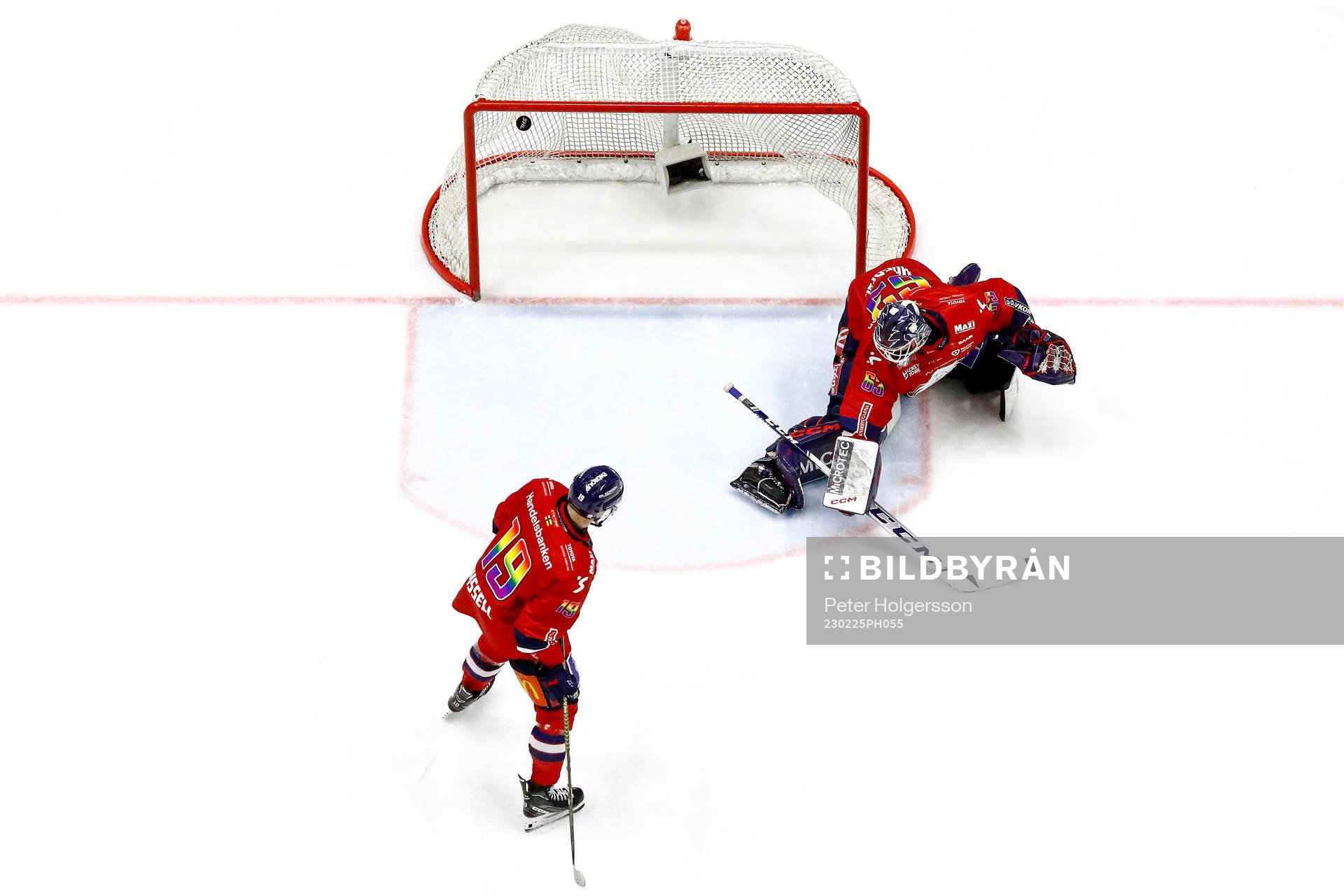 Mål 2-3 av HV71s Joseph Laleggia förbi Linköpings