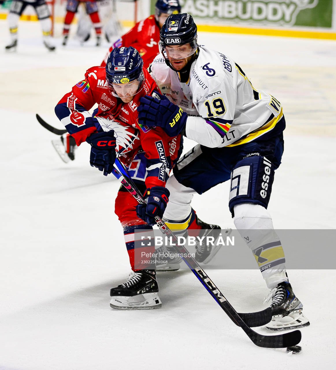 Linköpings Markus Ljungh och HV71s Sam Vigneault