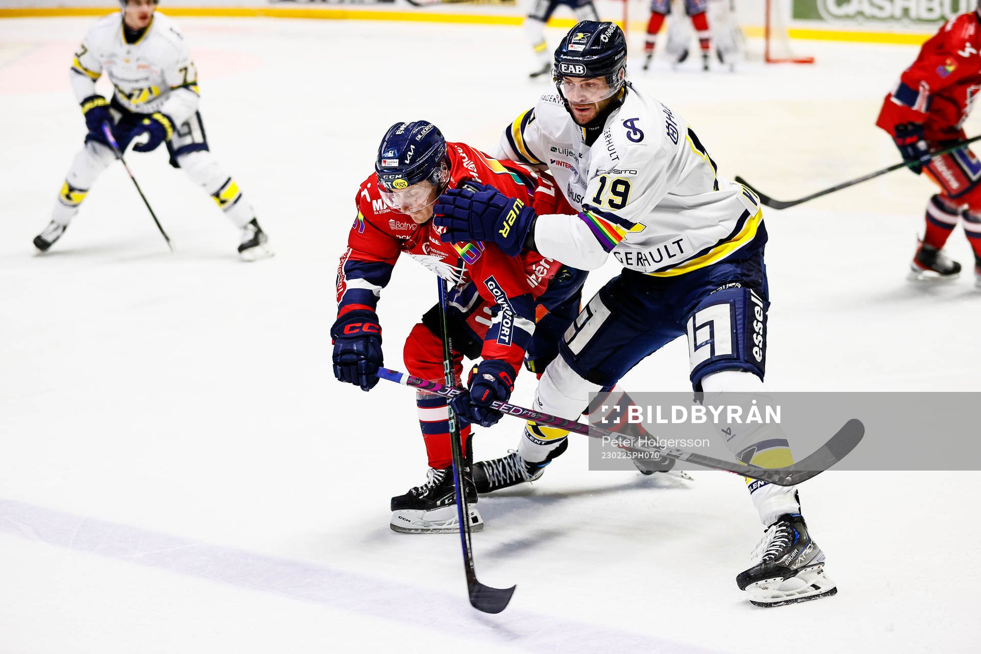 Linköpings Markus Ljungh och HV71s Sam Vigneault