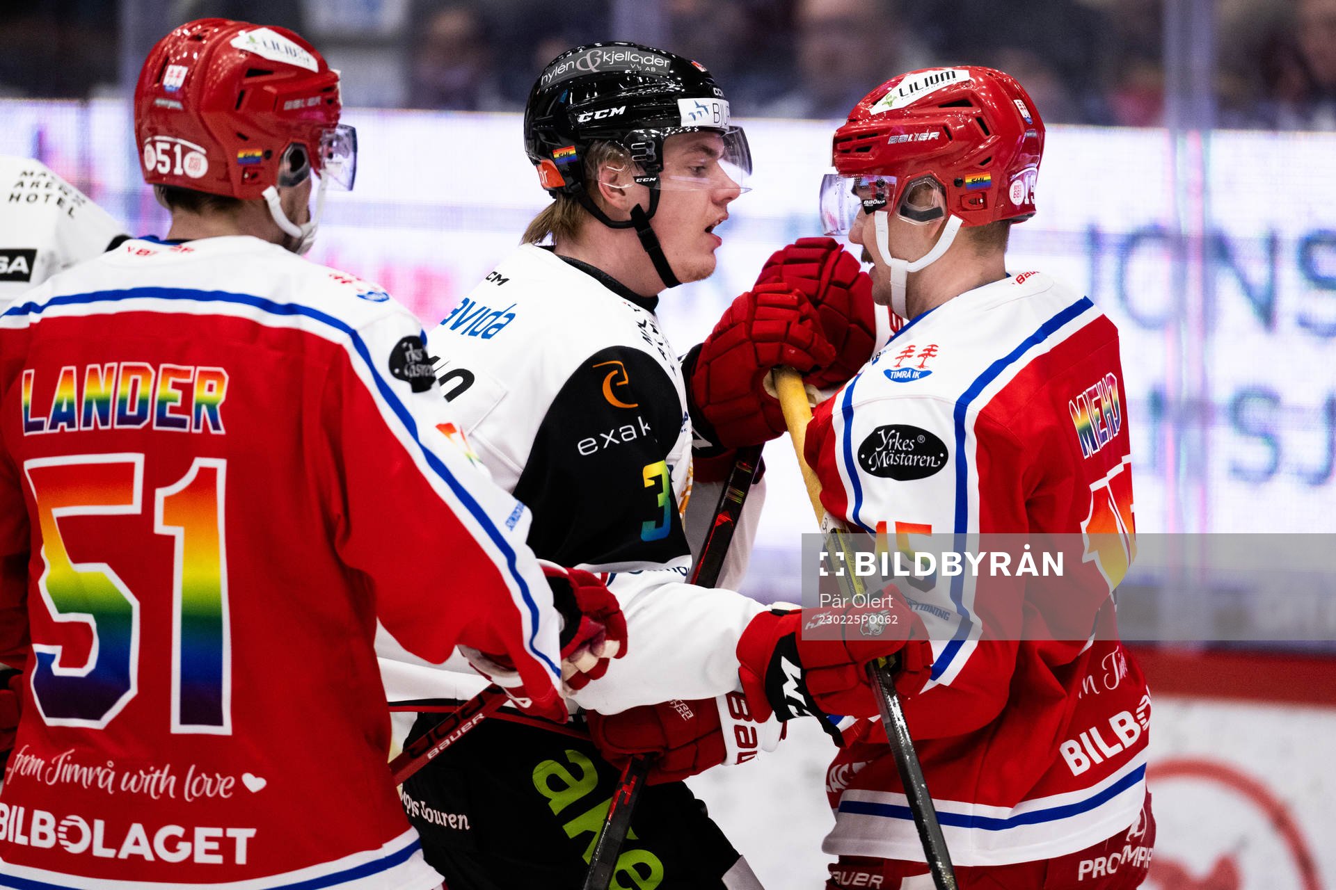 Malmö Redhawks Nuutti Viitasalo och Timrås Panu Mieho