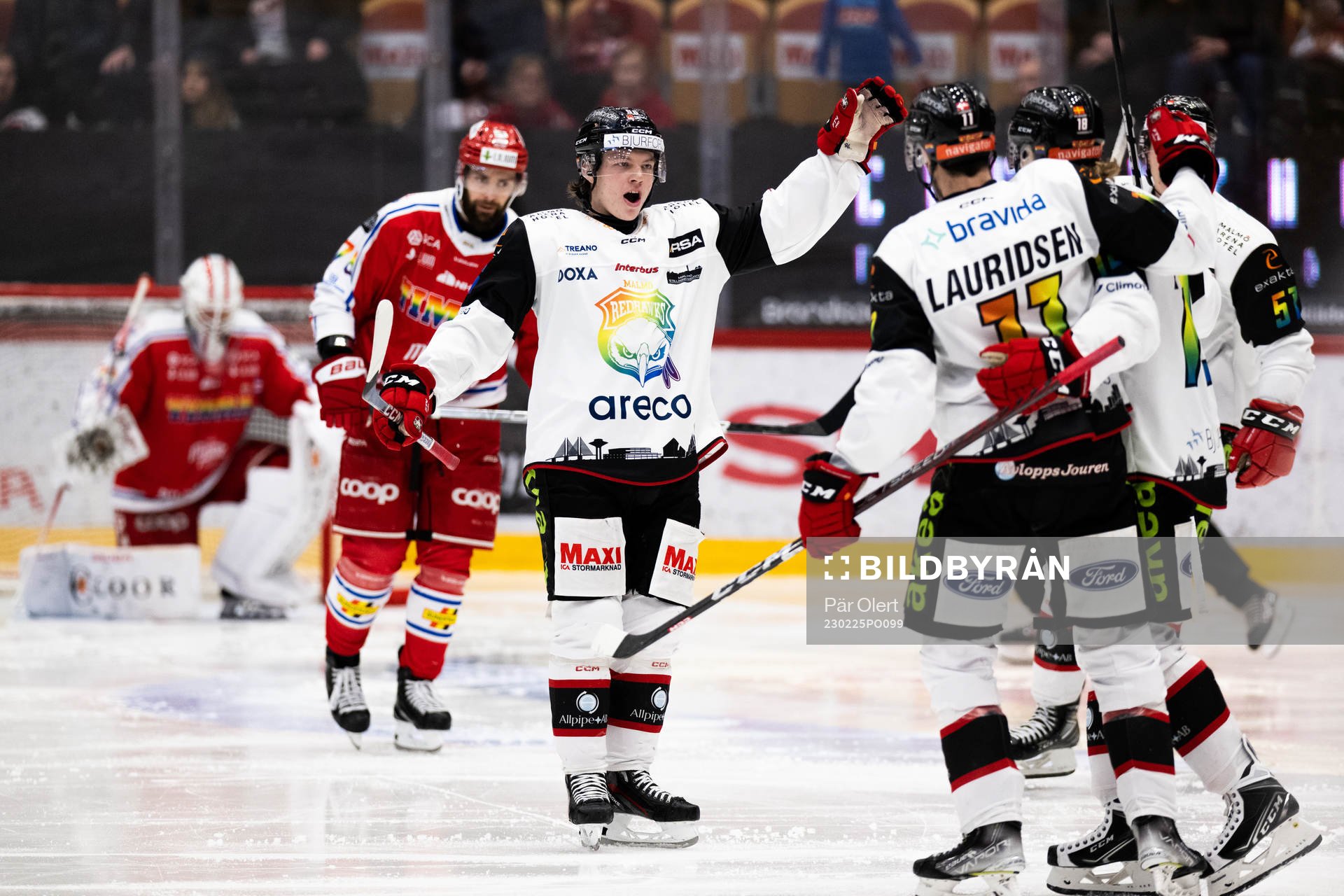 Malmö Redhawks Markus Lauridsen jublar