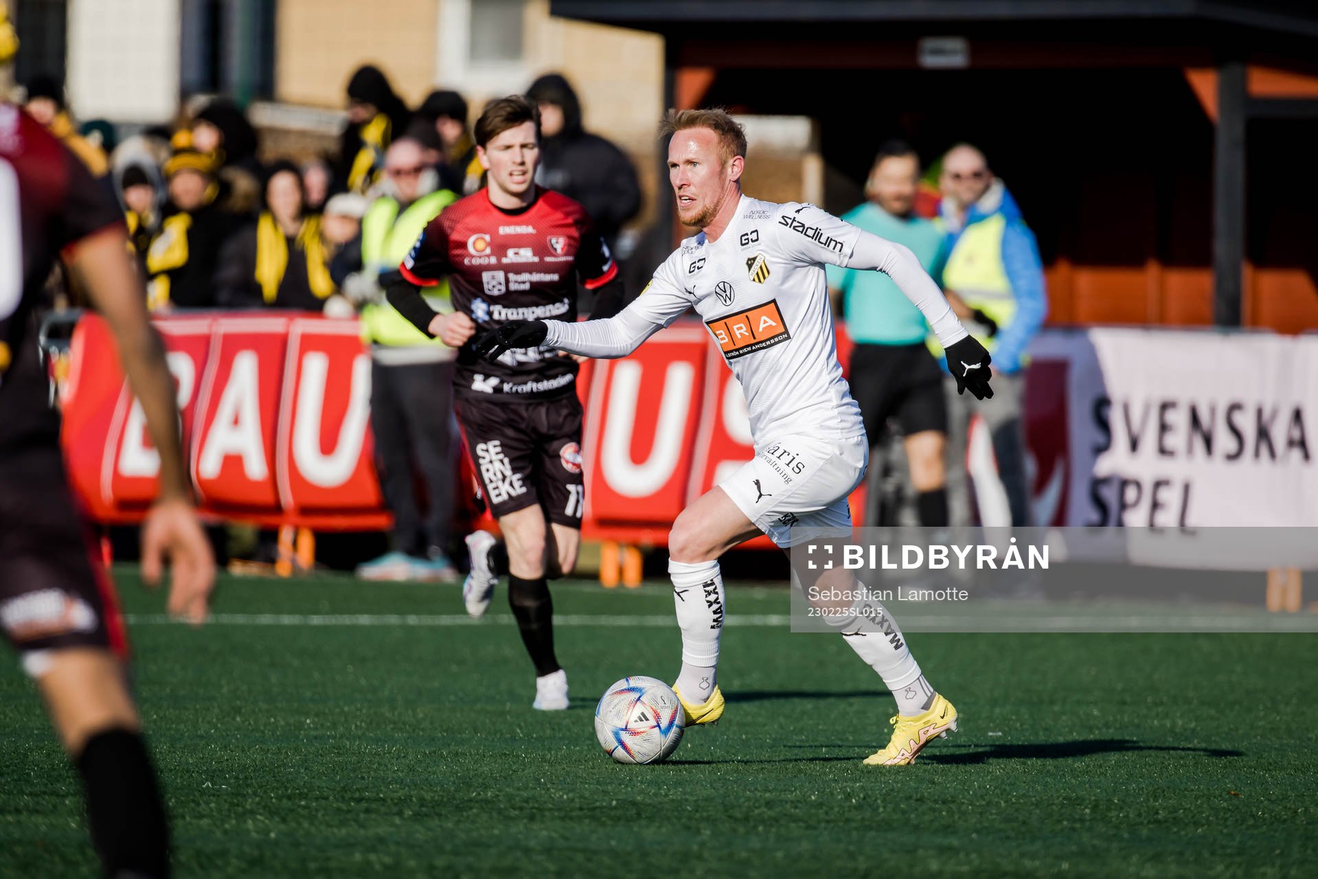 under fotbollsmatchen i Svenska Cupen mellan Trollhättan